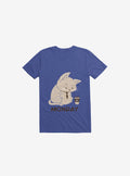 Monday Cat Royal Blue T Shirt T Shirt Gym Lifestyle Best Seller Look