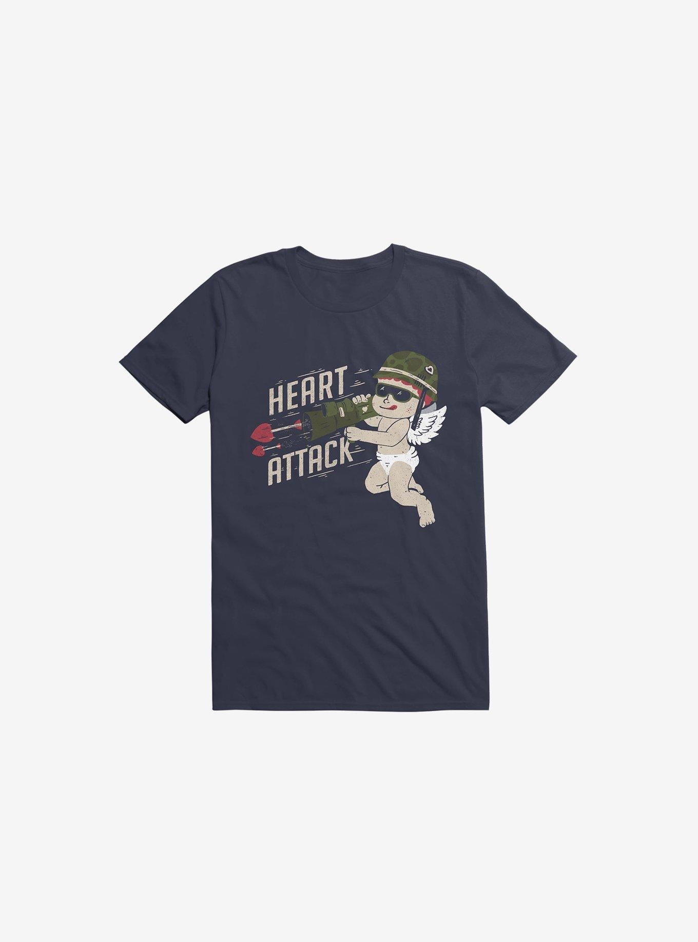 Heart Attack Navy Blue T Shirt T Shirt Trending US