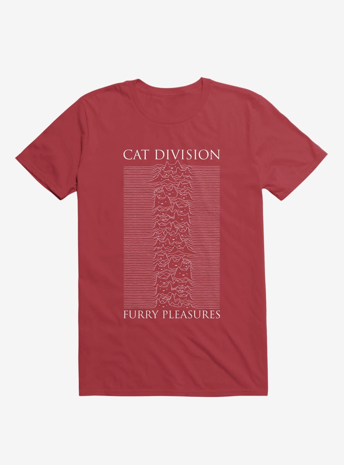 Cat Division Serif Red T Shirt T Shirt Trending US