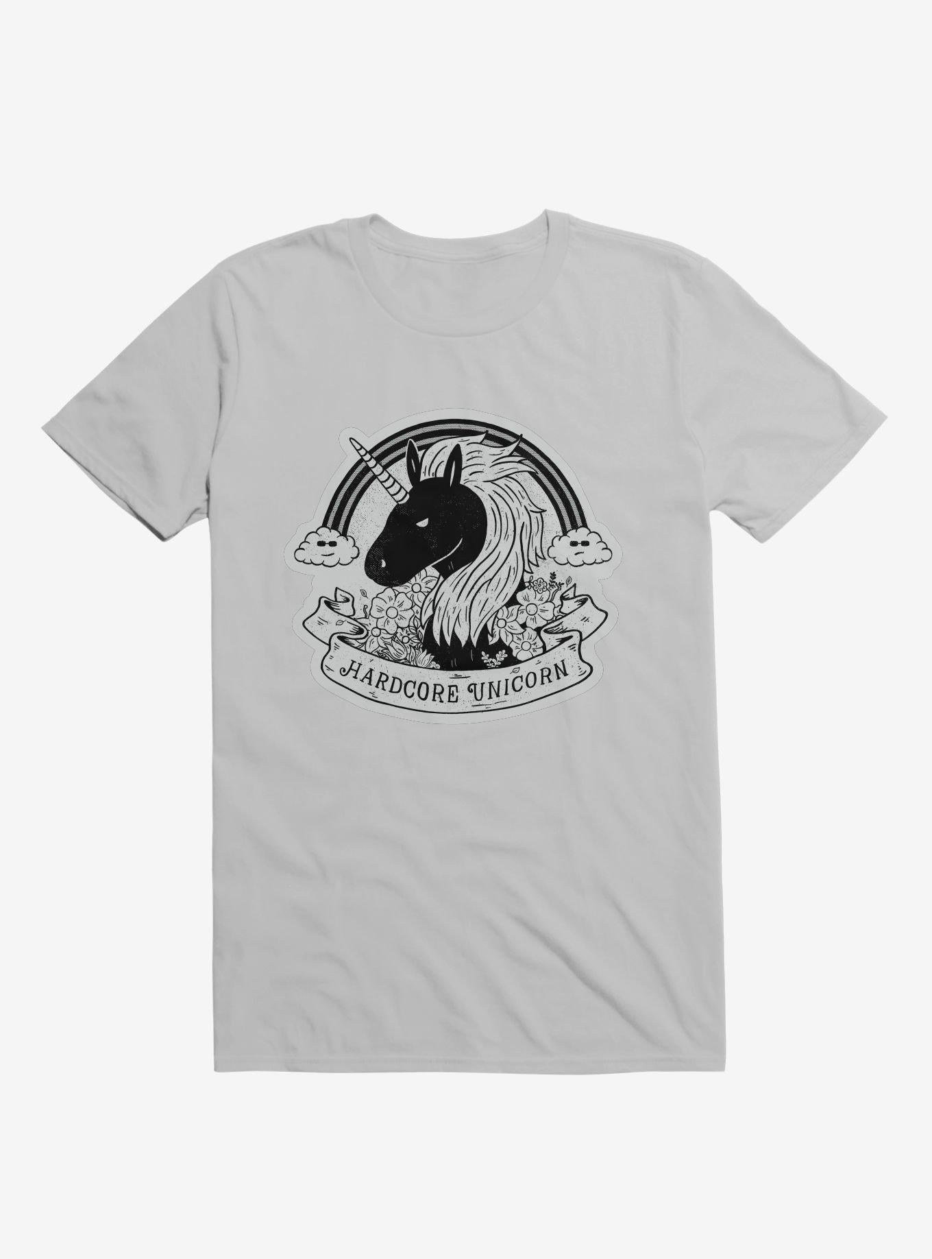 Hardcore Unicorn Ice Grey T Shirt T Shirt Comfort Fit Workout Ready