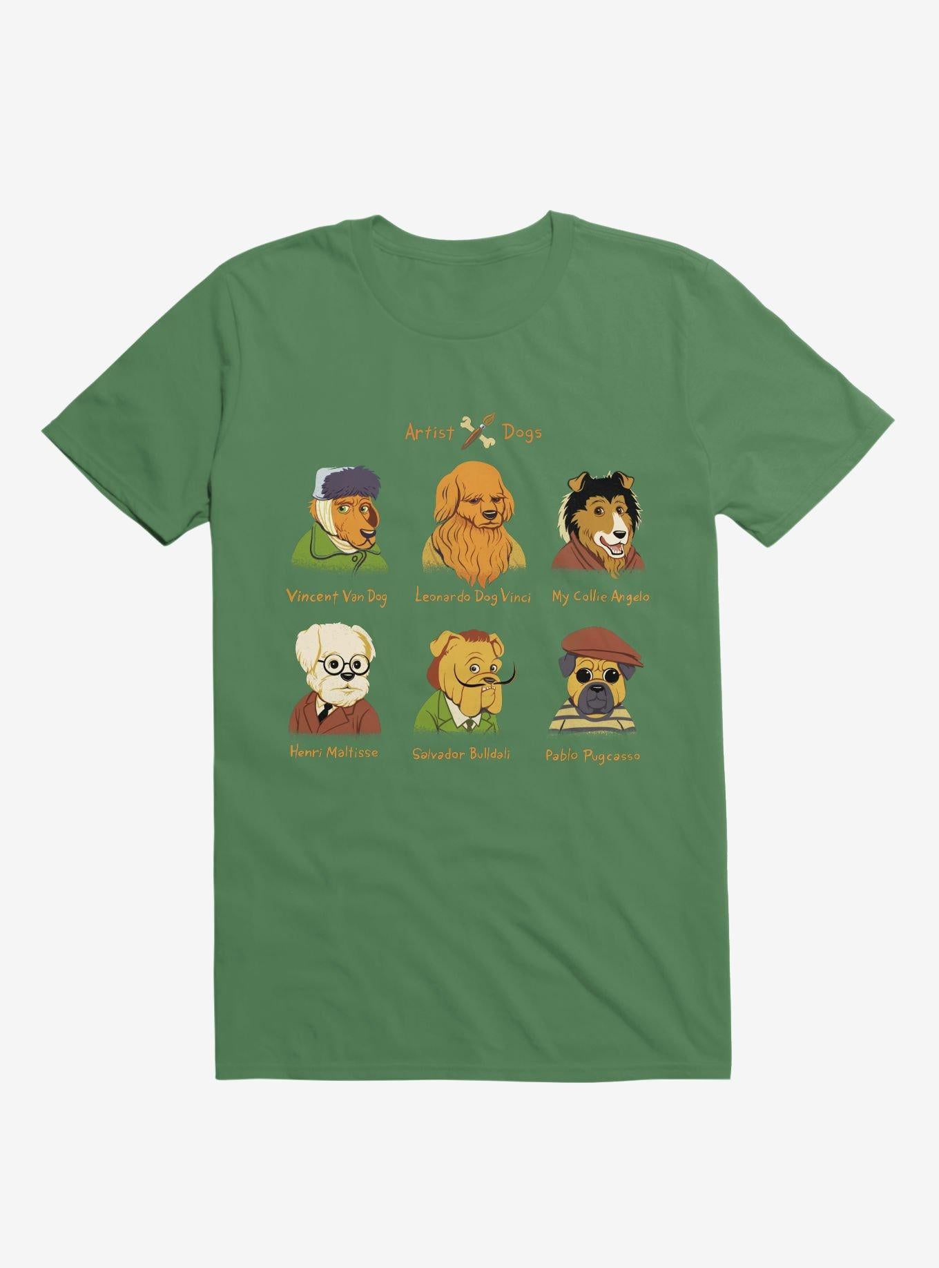 Artist Dogs Kelly Green T Shirt T Shirt High Search Demand Daily Wear