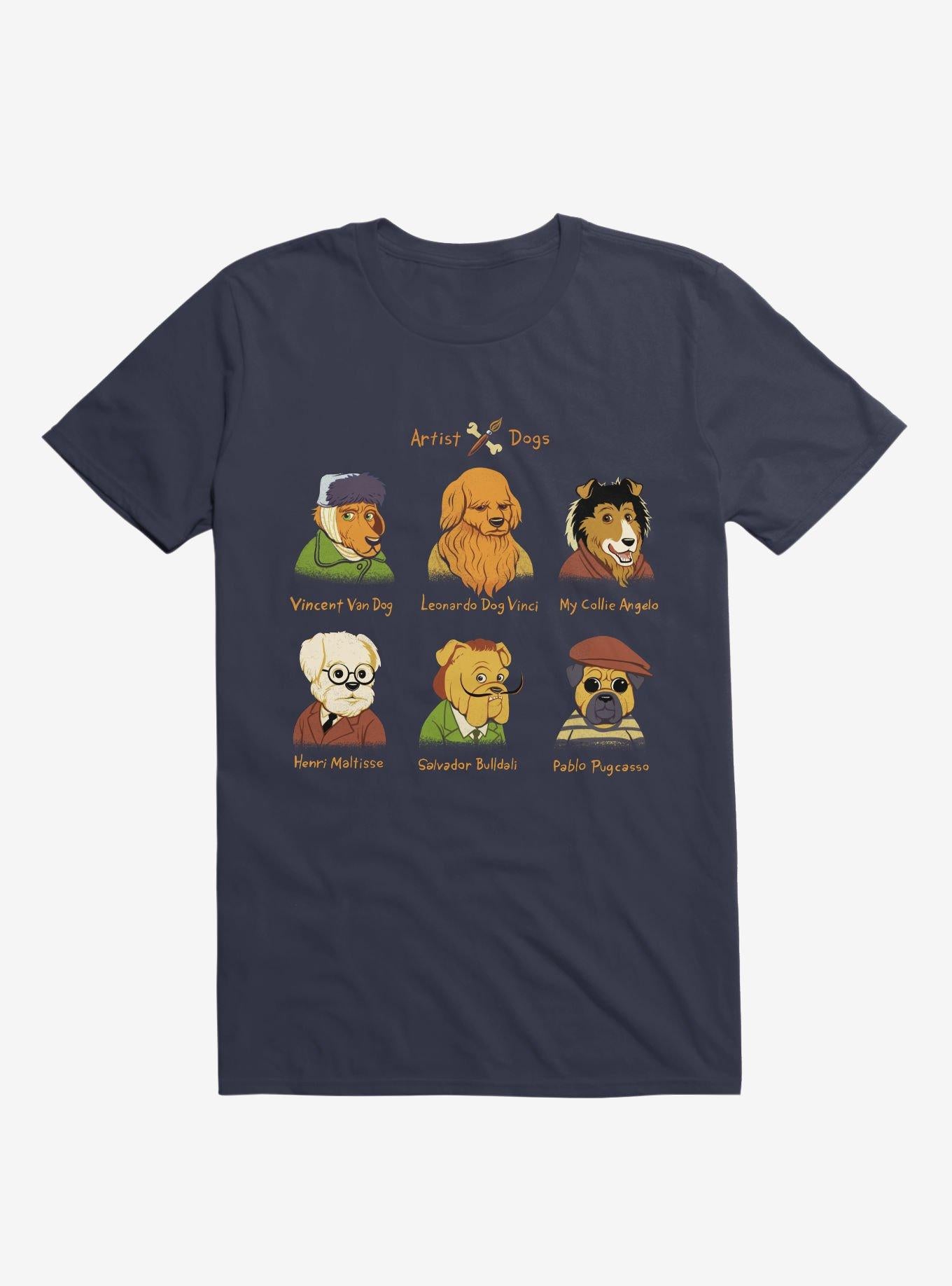 Artist Dogs Navy Blue T Shirt T Shirt Trending US