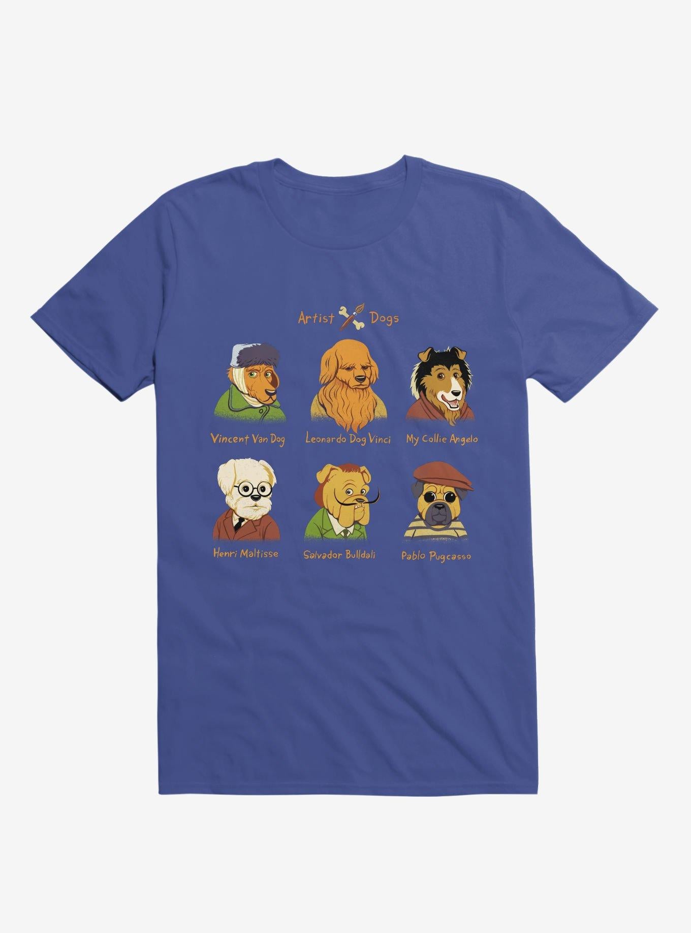 Artist Dogs Royal Blue T Shirt T Shirt Trending US