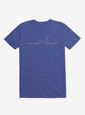 Cat Line Heartline Royal Blue T Shirt T Shirt Streetwear Style Best Seller Look