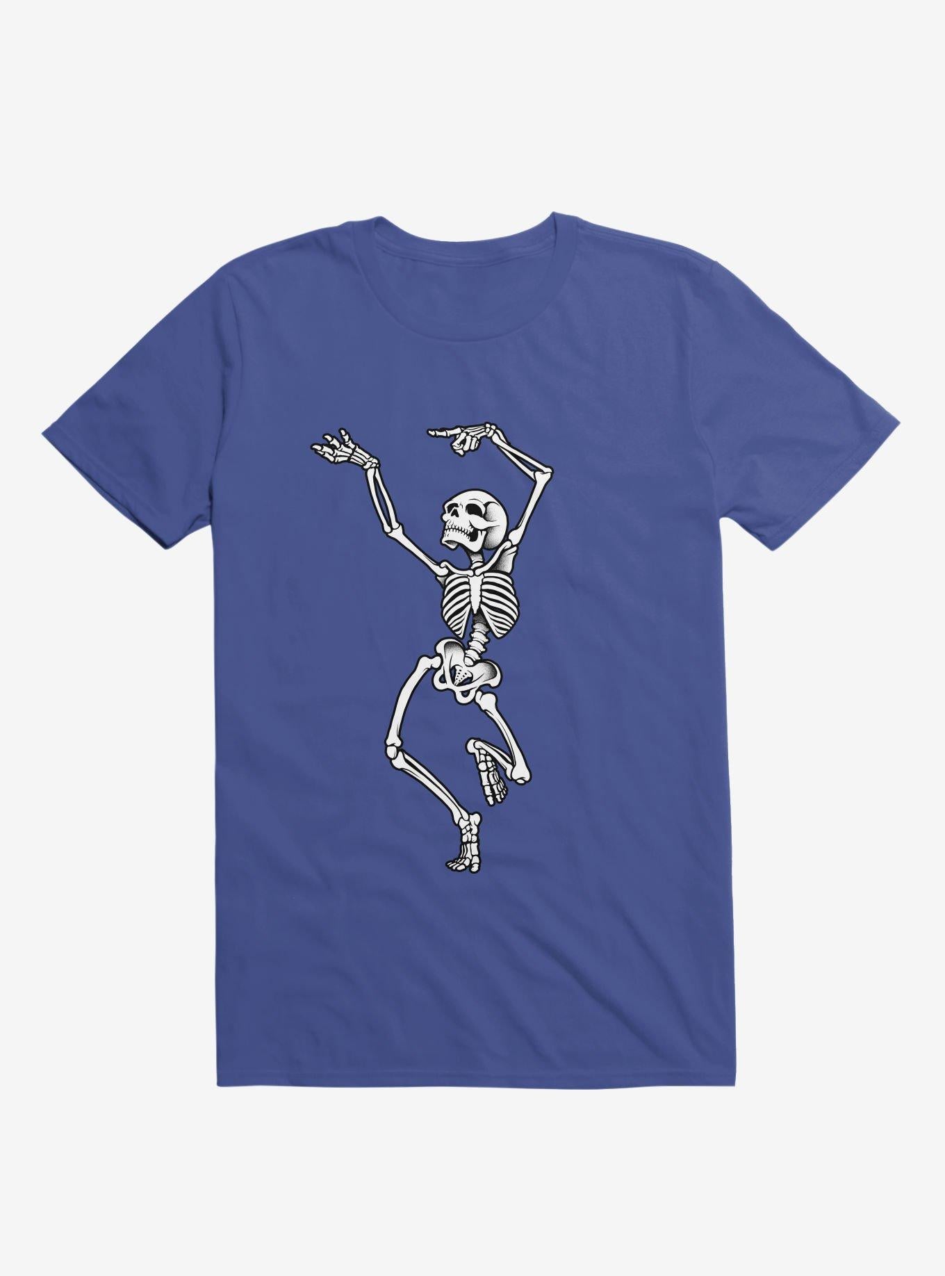 Dancing Skeleton Royal Blue T Shirt T Shirt Trending US