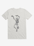 Dancing Skeleton White T Shirt T Shirt Gym Lifestyle Workout Ready