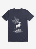 Life After Death Reborn Deer Navy Blue T Shirt T Shirt Streetwear Style Workout Ready