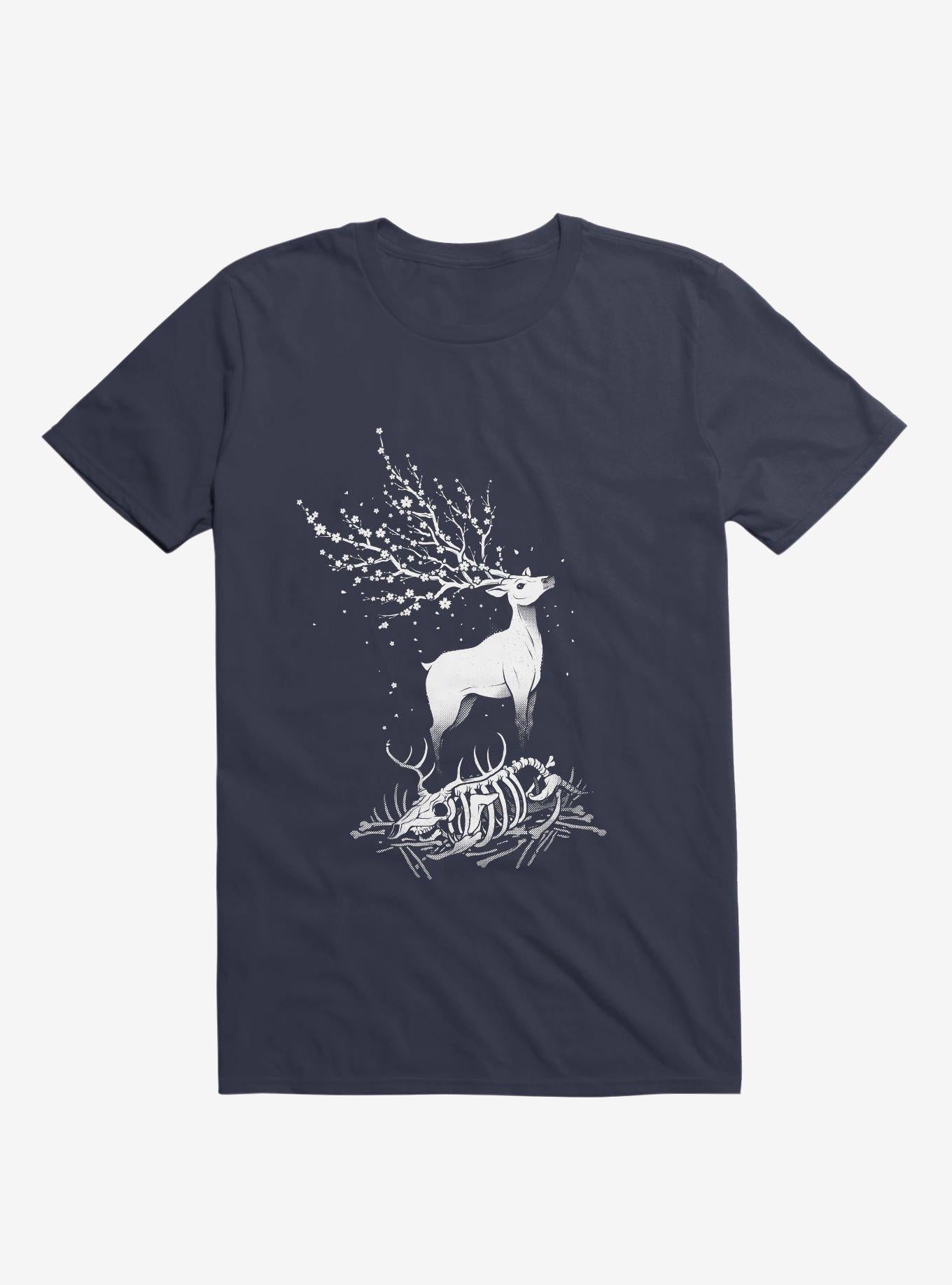 Life After Death Reborn Deer Navy Blue T Shirt T Shirt Trending US