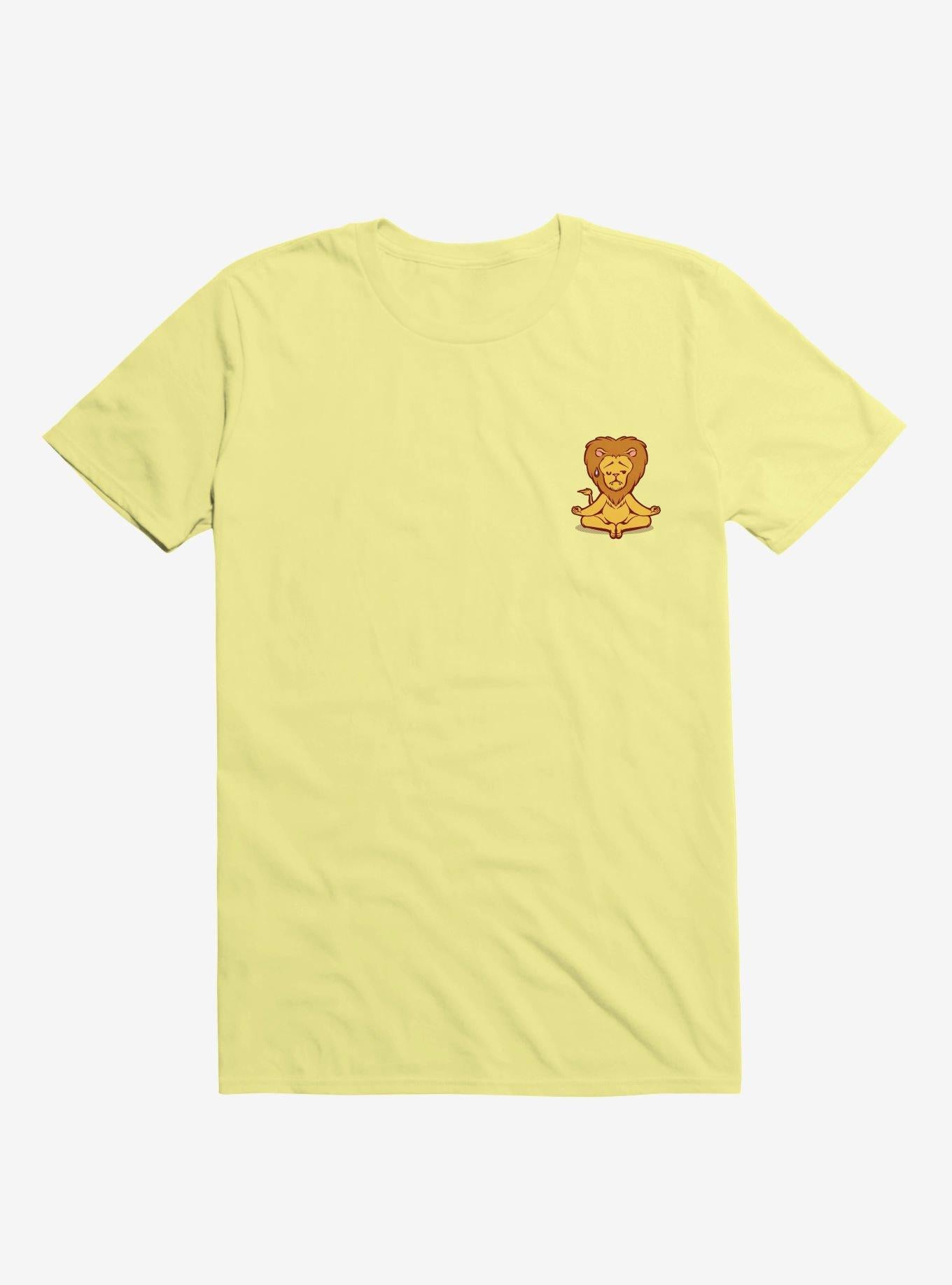 Lion Animals Meditation Zen Buddhism Corn Silk Yellow T Shirt T Shirt High Search Demand Hot Right Now