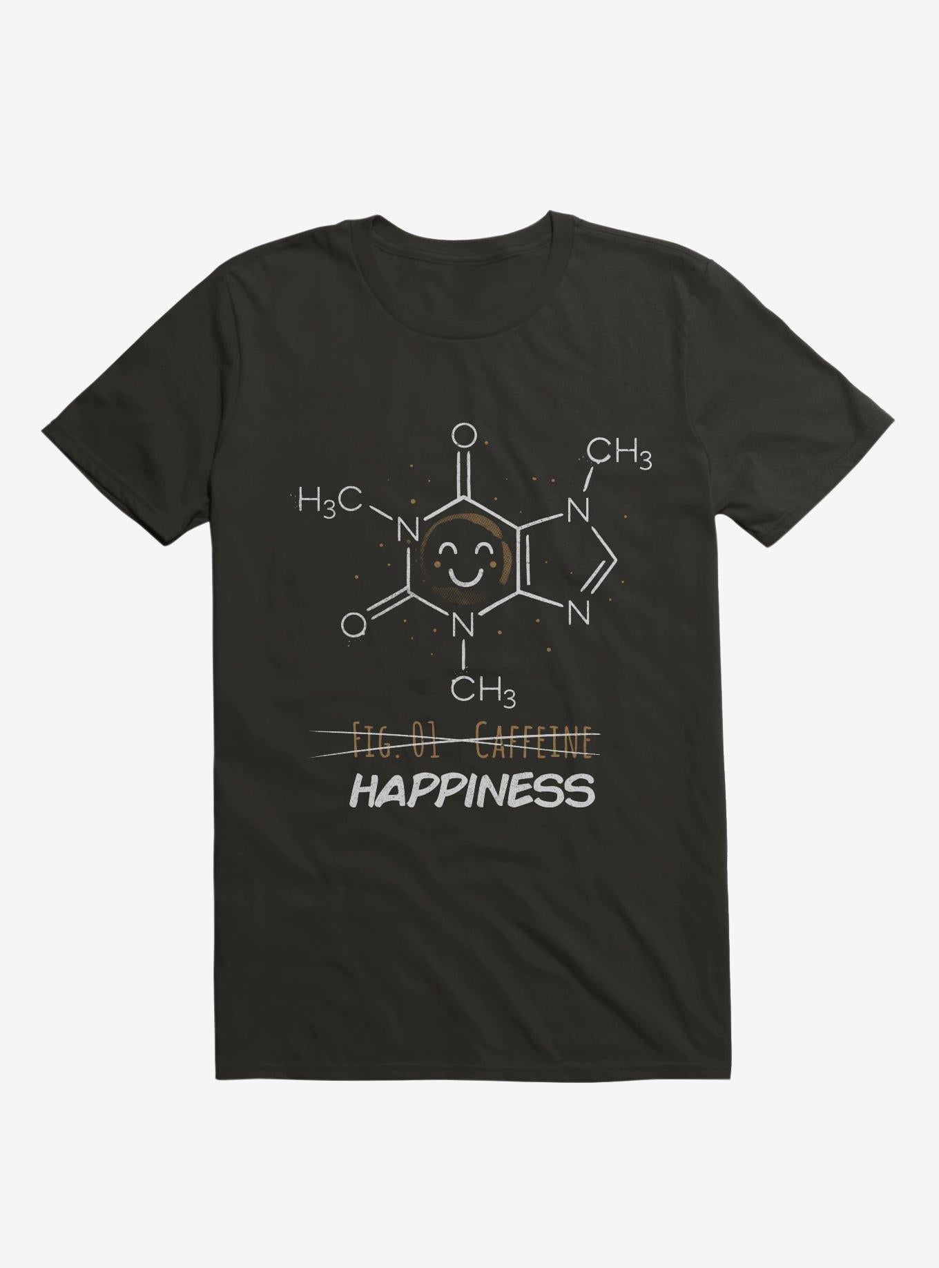 Caffeine Happiness T Shirt T Shirt Gym Lifestyle Gift Ready