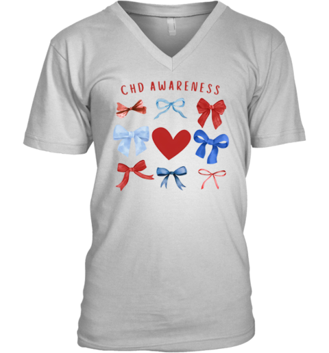 Chd Awareness V Neck T Shirt