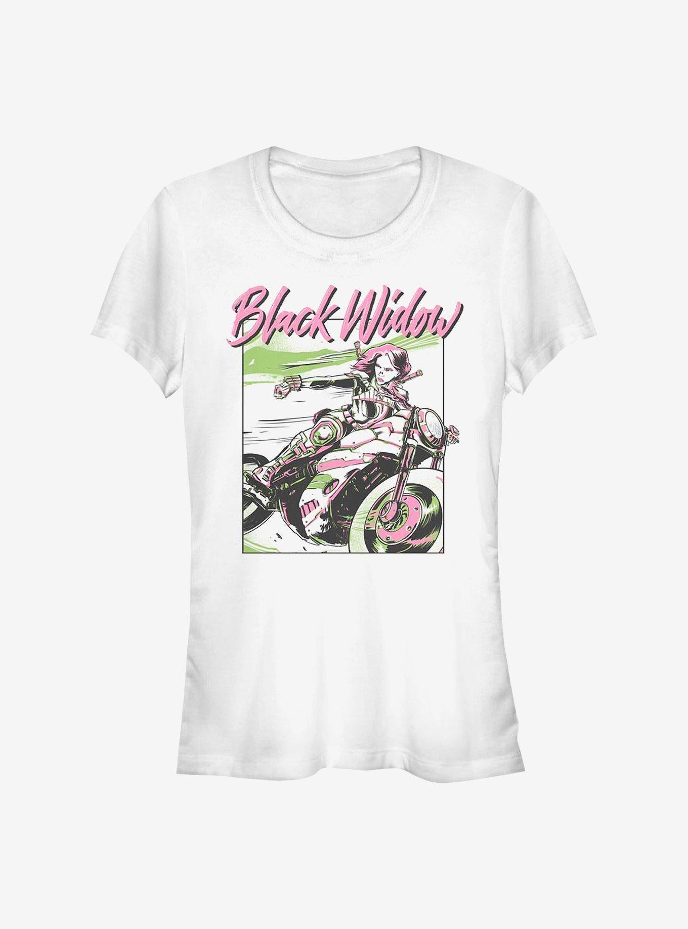 Marvel Black Widow Retro Art Girls T Shirt T Shirt Viral TikTok Workout Ready