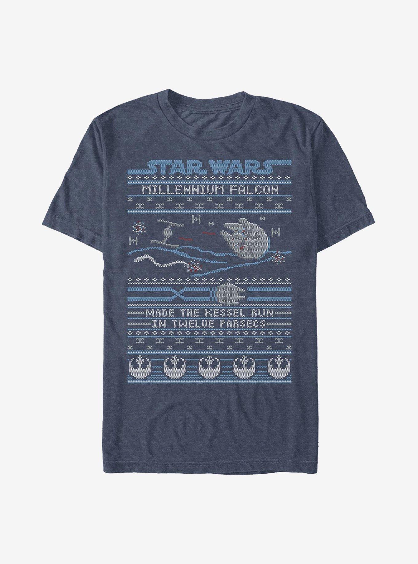 Star Wars The Force Awakens Falcon Ugly Holiday T-Shirt | Premium Unisex T-Shirt, Trending Graphic Tee