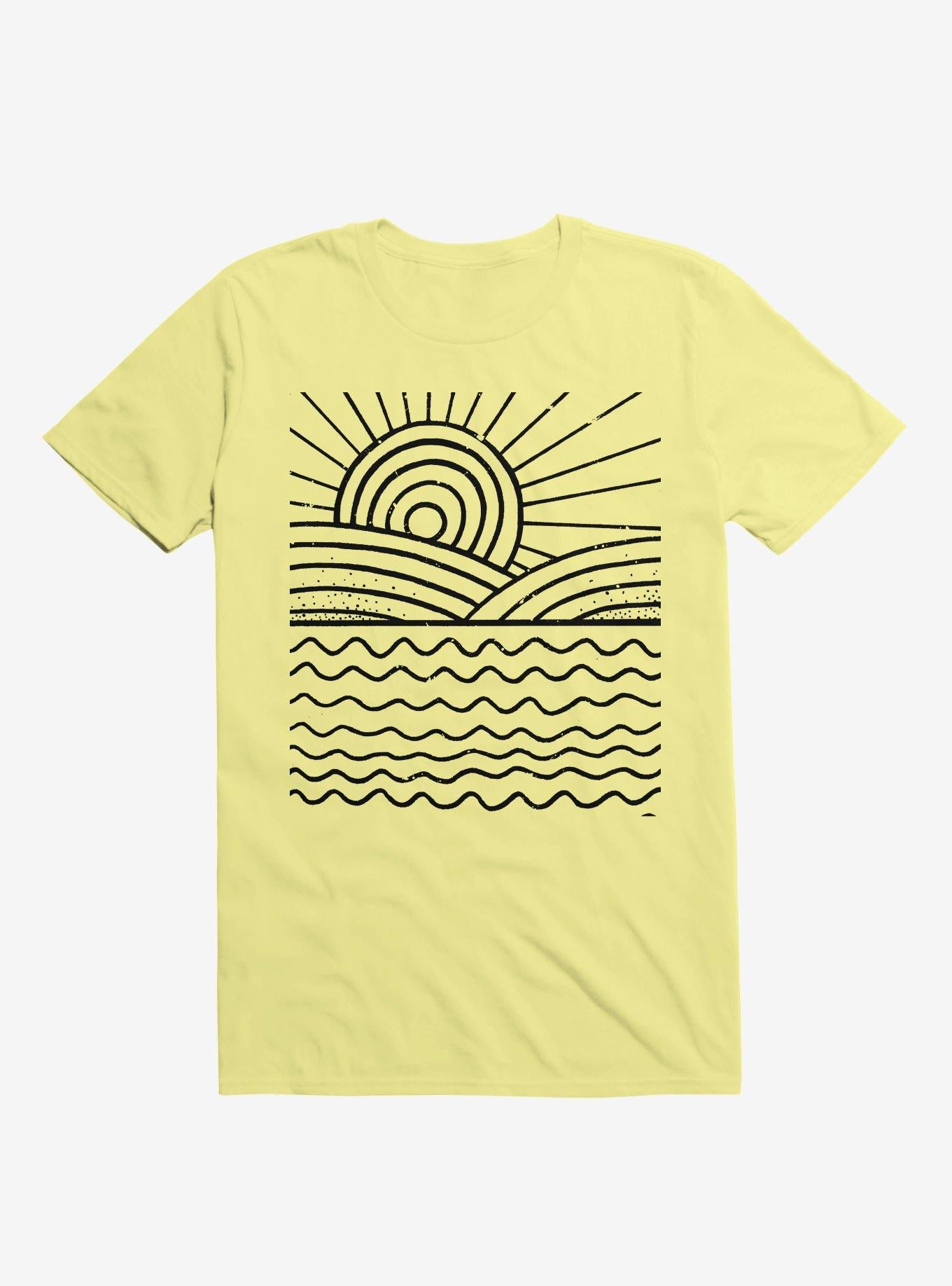 Ocean And Sun Art T Shirt T Shirt Streetwear Style Workout Ready