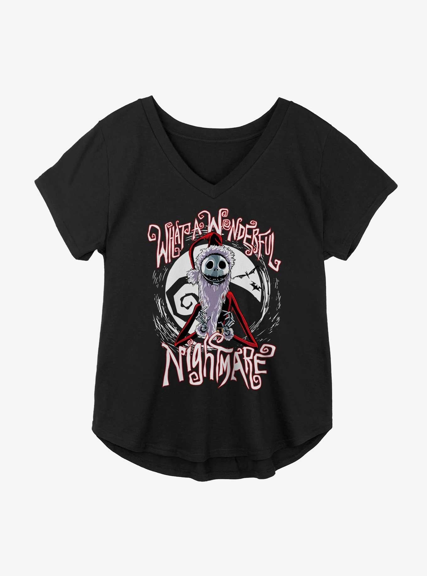 The Nightmare Before Christmas What A Wonderful Nightmare Girls Plus Size T-Shirt T-Shirt | Vintage Graphic Vibe | High Demand Item