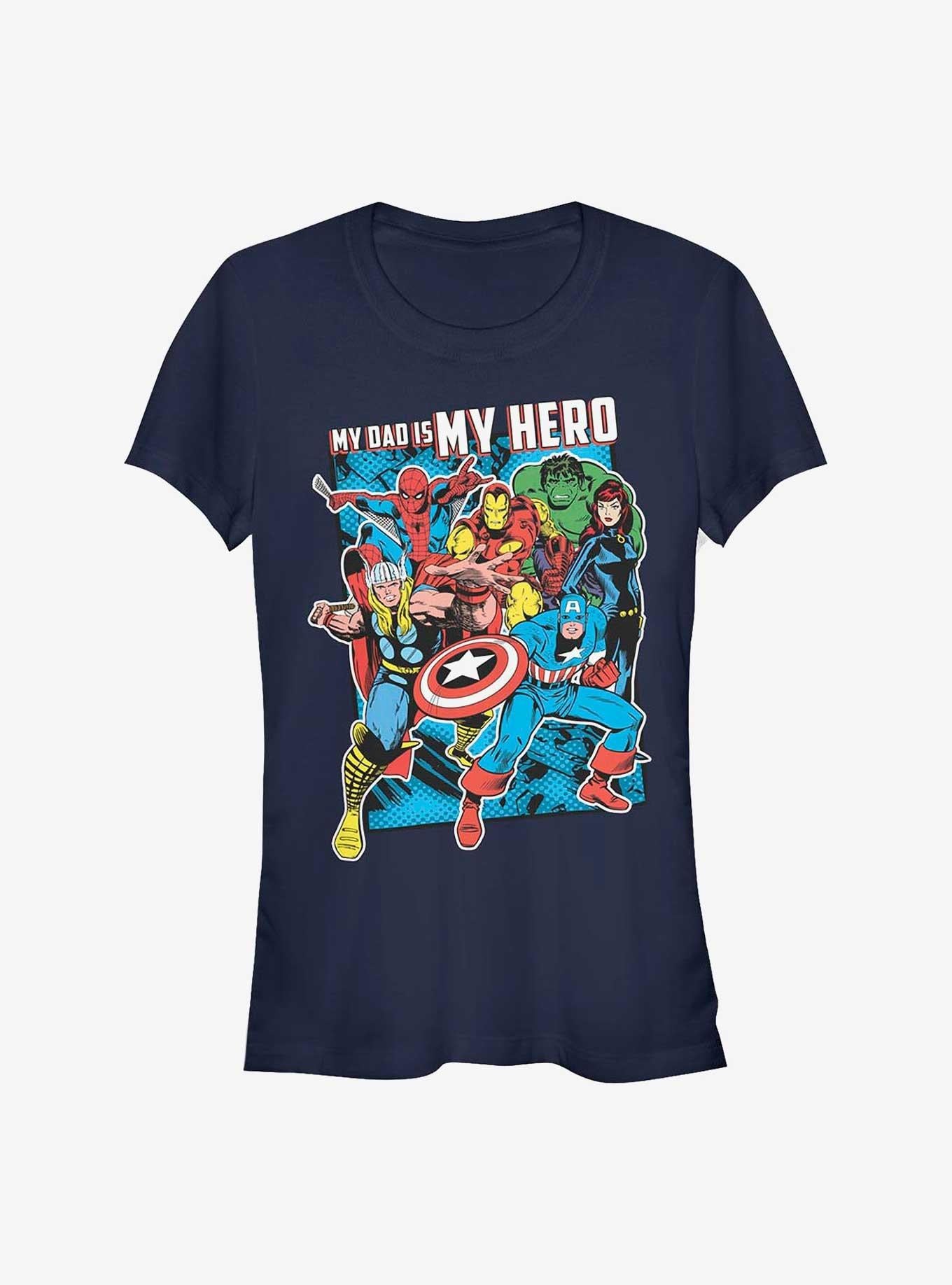 Marvel Avengers My Dad Is My Hero Girls T-Shirt | Premium Unisex T-Shirt, Trending Graphic Tee