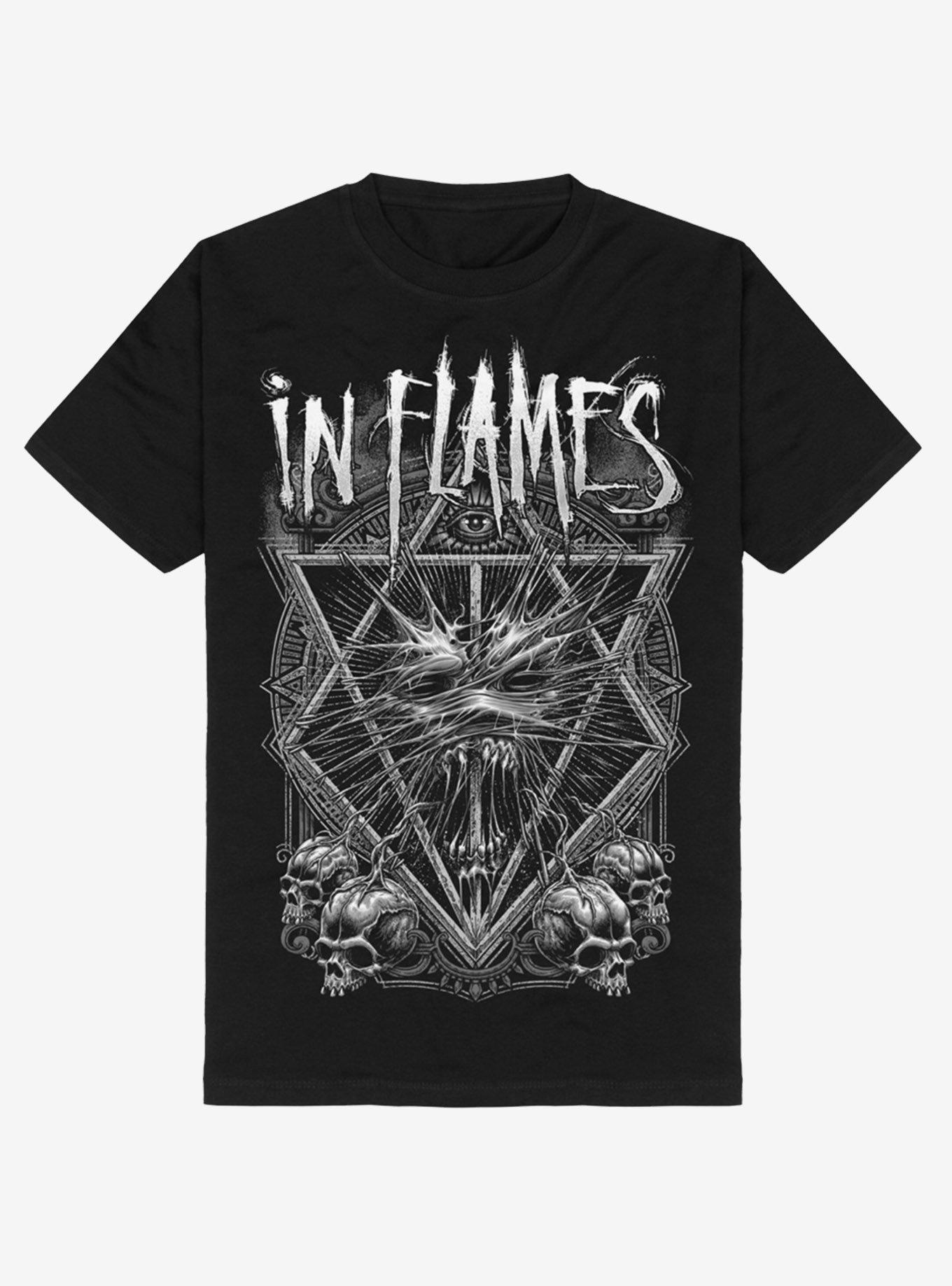 In Flames Skulls T-Shirt T-Shirt | Vintage Graphic Vibe | Trending Now