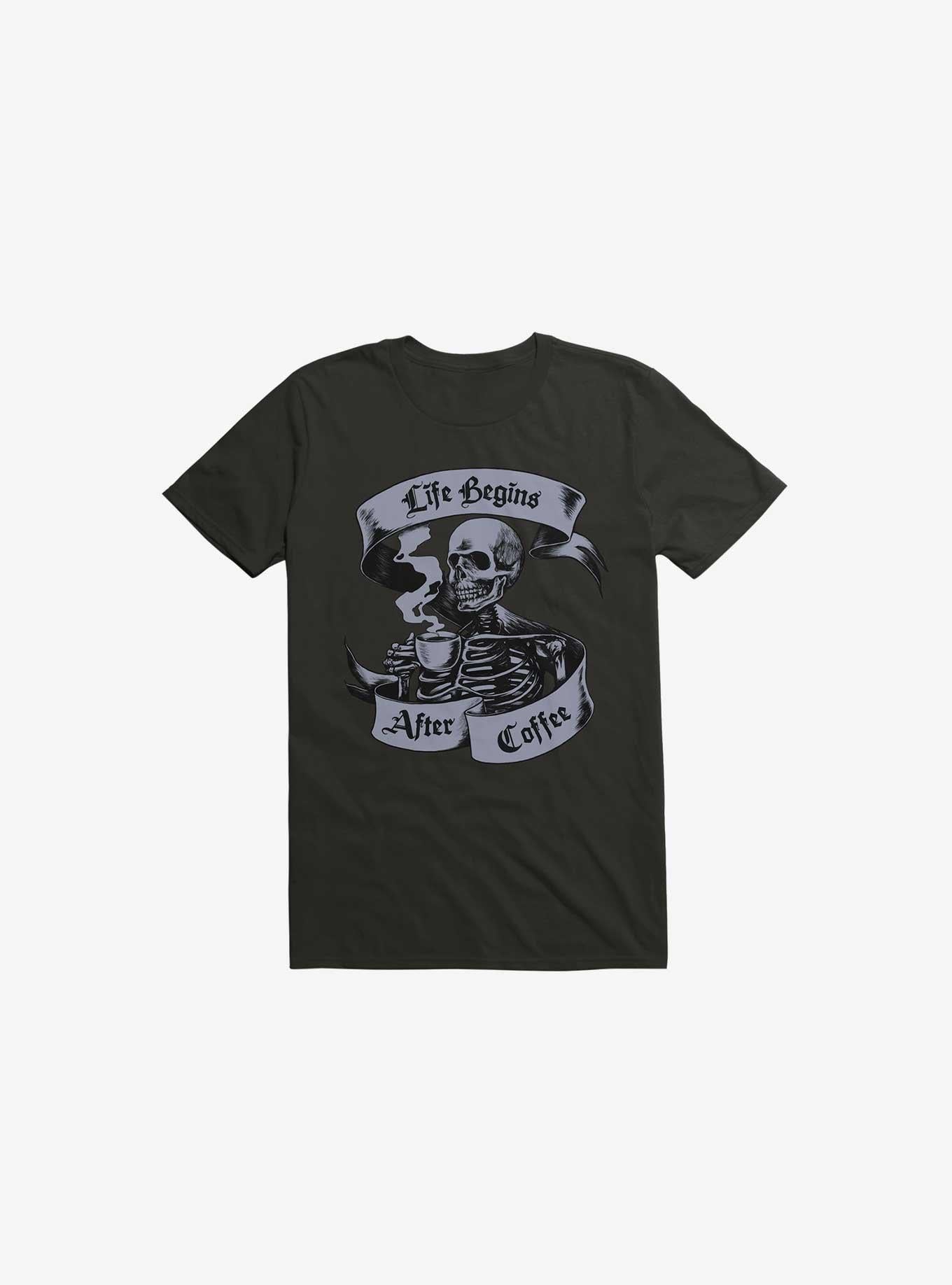 Beans Bones Coffee Skeleton Black T Shirt T Shirt Streetwear Style Best Seller Look