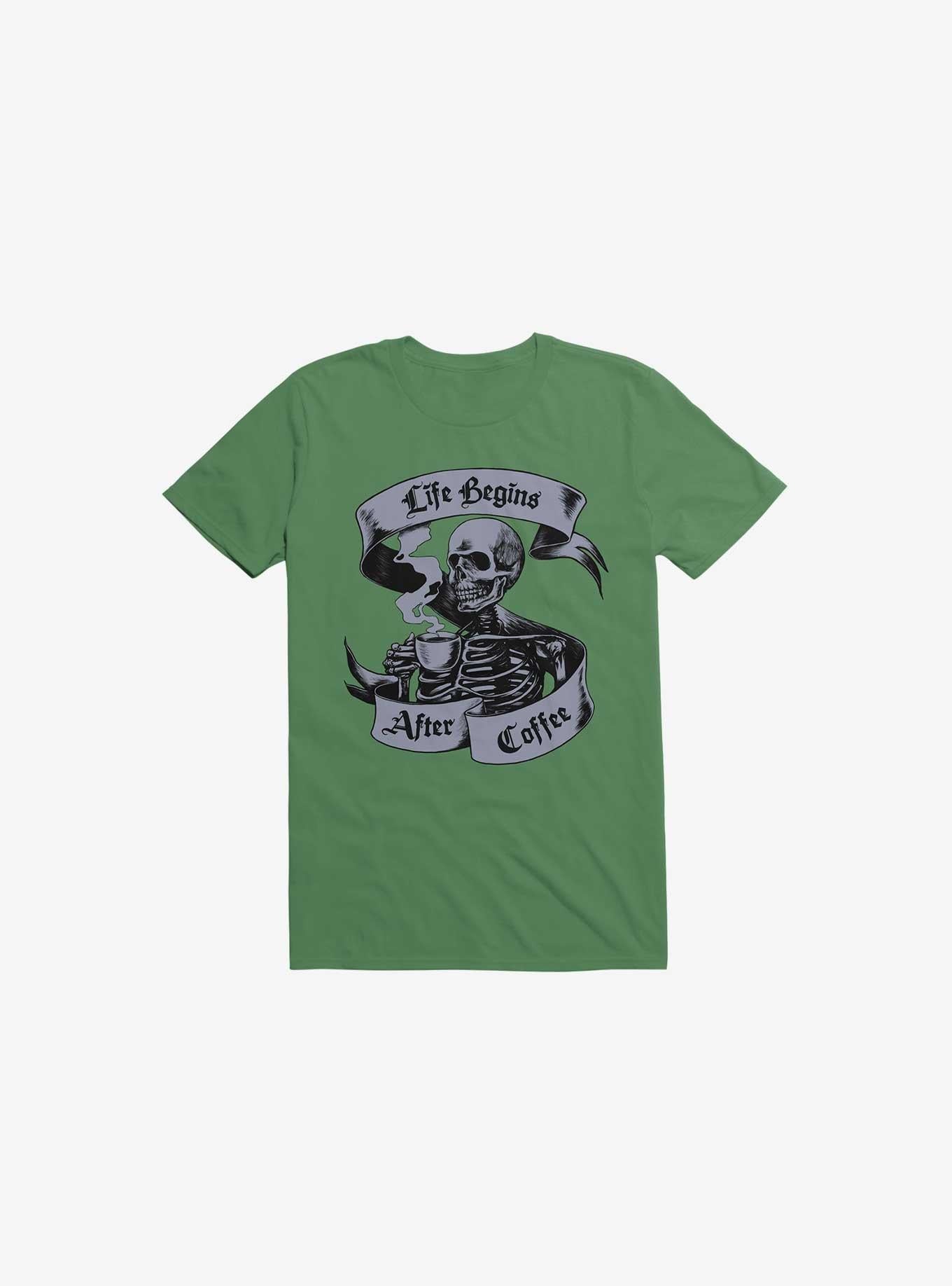 Beans Bones Coffee Skeleton Kelly Green T Shirt T Shirt Comfort Fit Workout Ready