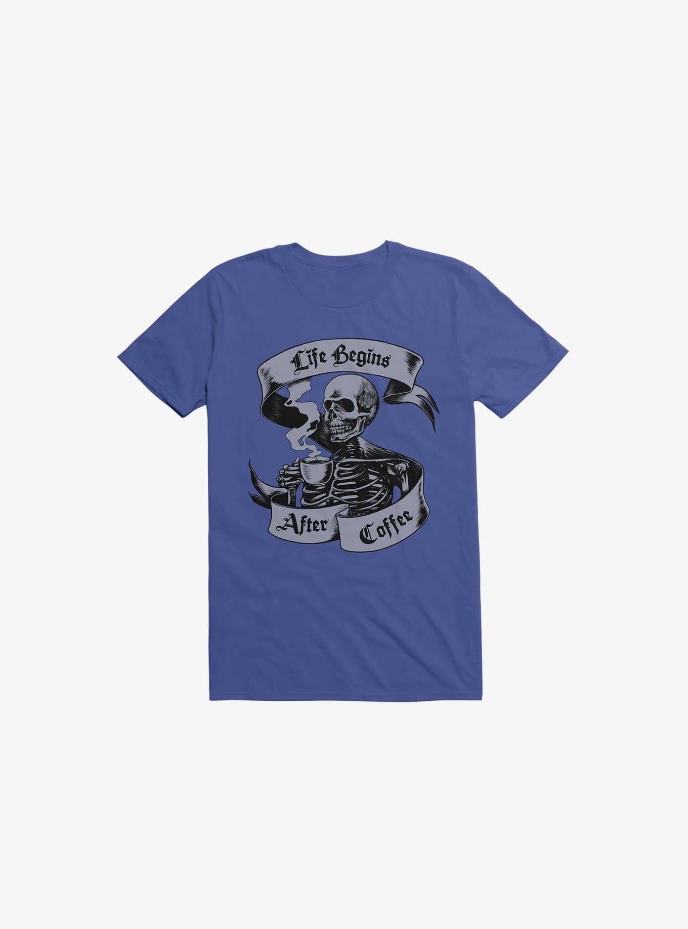 Beans Bones Coffee Skeleton Royal Blue T Shirt T Shirt Trending US Workout Ready