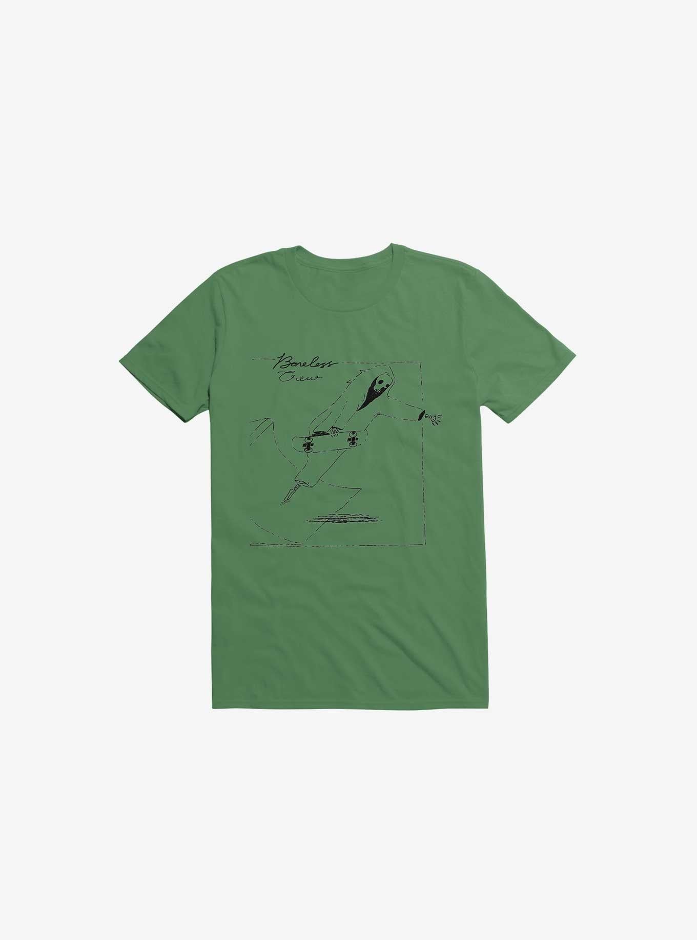 Boneless Crew Skater Skeleton Kelly Green T Shirt T Shirt Gym Lifestyle Gift Ready