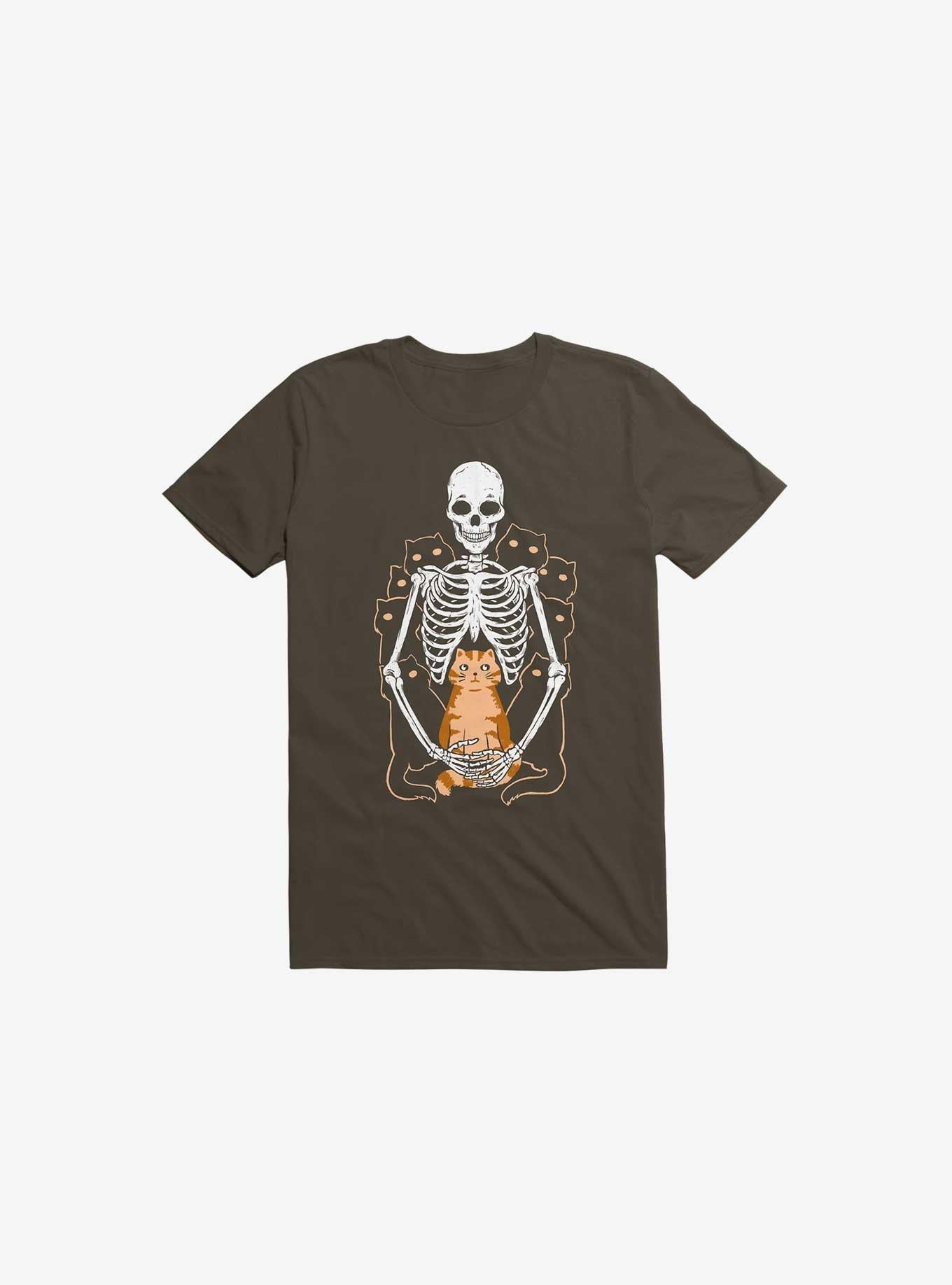 I Wish I Was My Cat Skeleton Brown T Shirt T Shirt Trending US