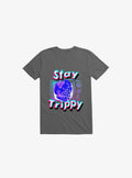 Stay Trippy Cute Retro Aesthetic Universal Vibe Skull Asphalt Grey T Shirt T Shirt High Search Demand Best Seller Look