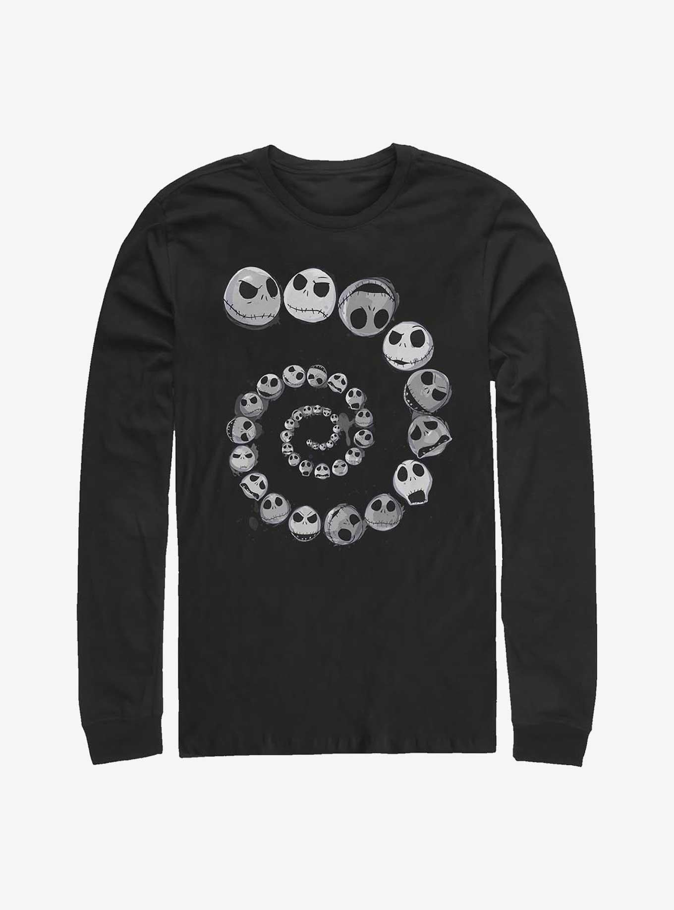 Disney The Nightmare Before Christmas Jack Emotions Spiral Long-Sleeve T-Shirt T-Shirt | Best-Selling Design | Perfect For Daily Wear