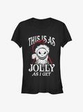 The Nightmare Before Christmas This Is As Jolly As I Get Santa Jack Girls T-Shirt T-Shirt | Exclusive Art Design | Trending Now
