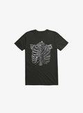 Skeleton Rib Tropical Black T Shirt T Shirt Trending US