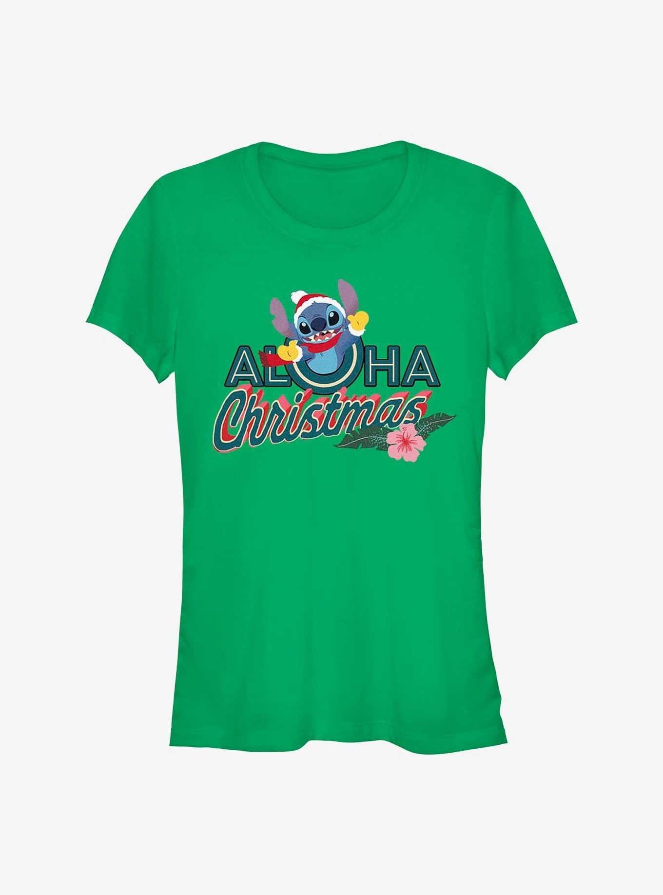 Disney Lilo Stitch Aloha Christmas Girls T-Shirt T-Shirt | Top Trending Artwork | Perfect For Daily Wear