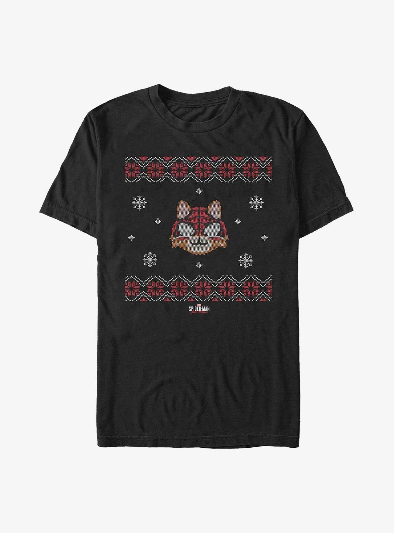 Marvel Spider-Man Spider Cat Ugly Holiday T-Shirt | Premium Unisex T-Shirt, Trending Graphic Tee