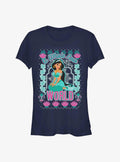 Disney Princess Jasmine World Ugly Holiday Girls T-Shirt | Premium Unisex T-Shirt, Trending Graphic Tee