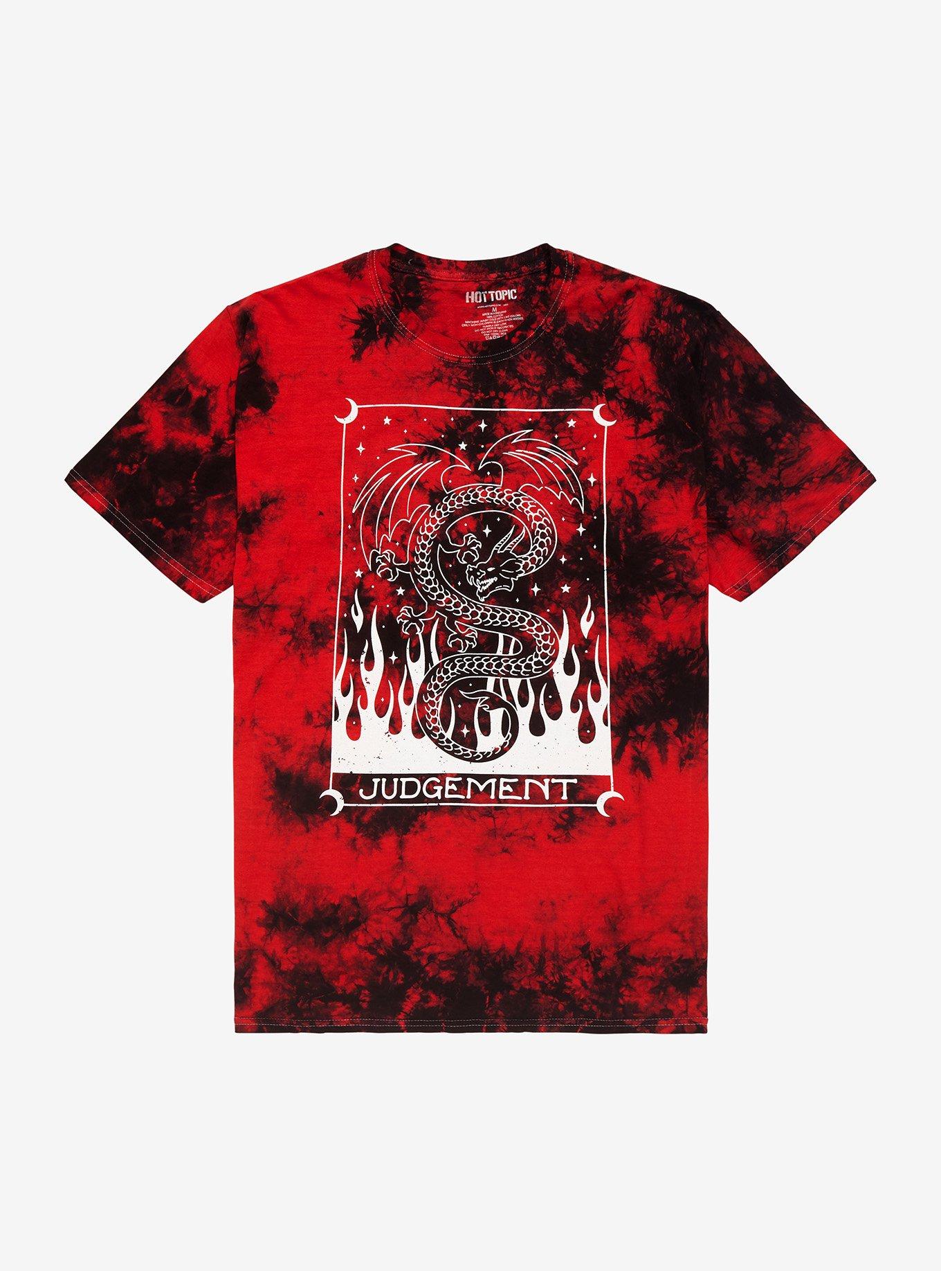 Dragon Tarot Card Tie-Dye Boyfriend Fit Girls T-Shirt T-Shirt | Premium Graphic | Must-Have Style