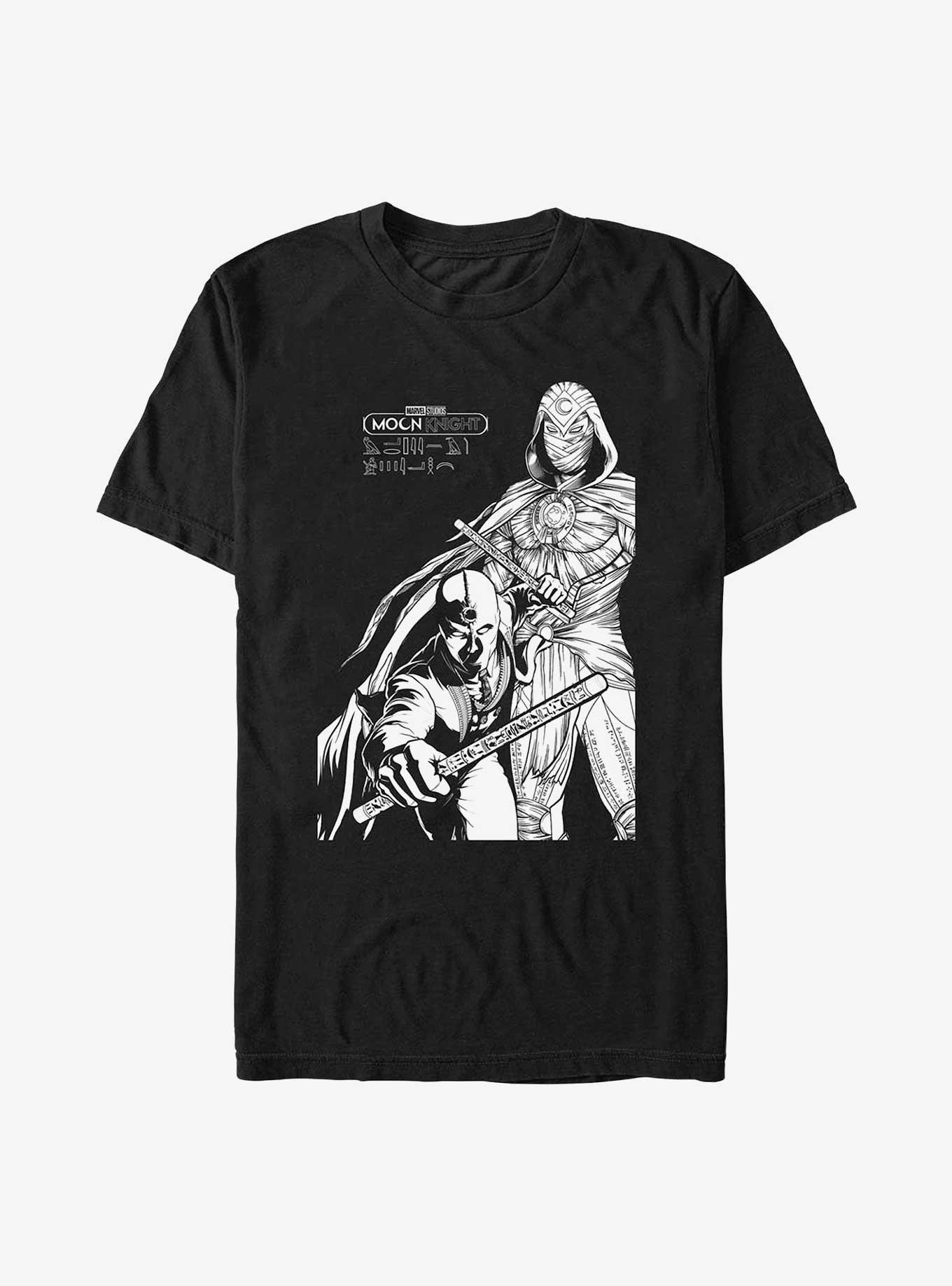 Moon Knight Line Art Duo T Shirt T Shirt Trending US