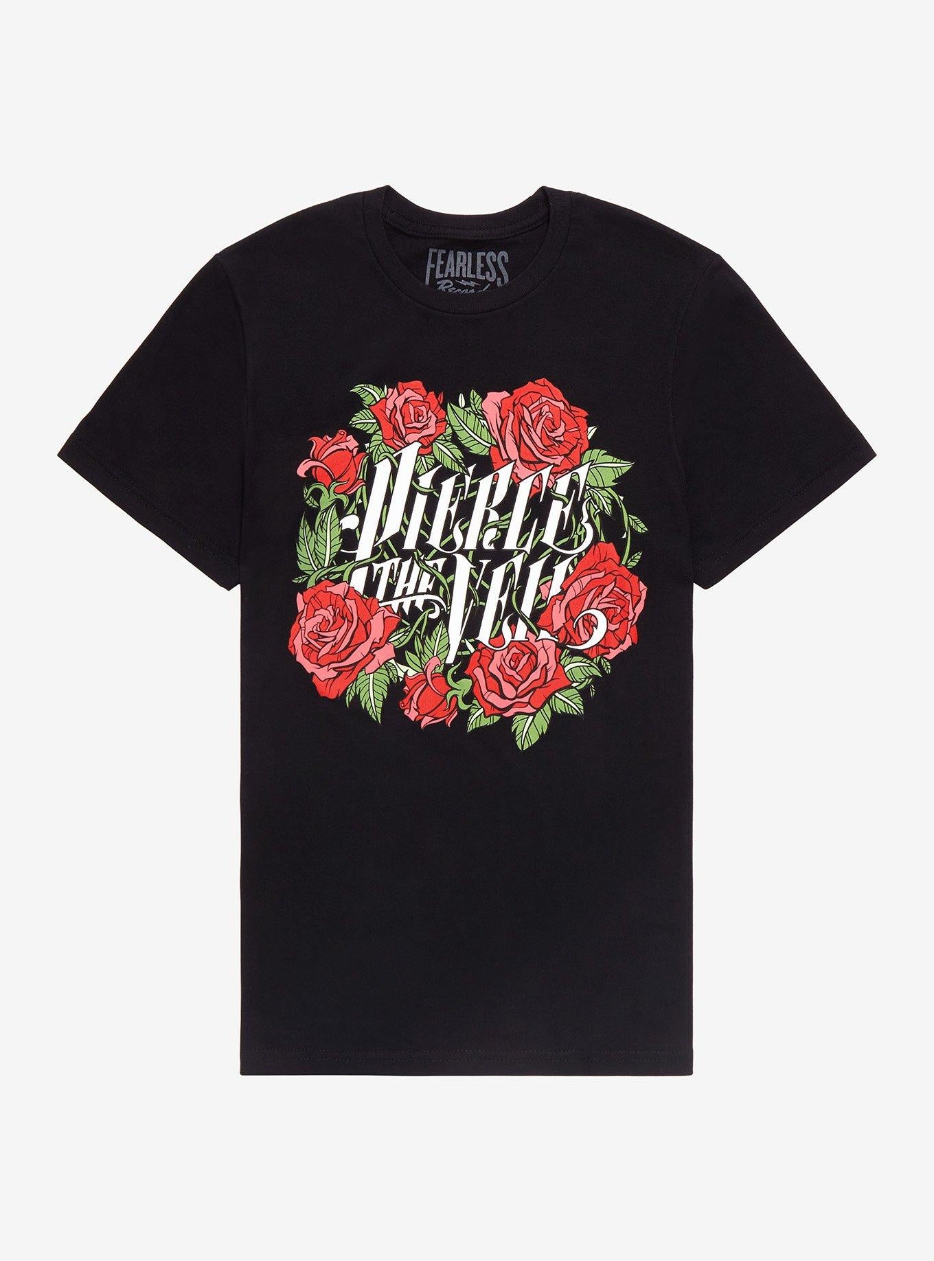 Pierce The Veil Roses Boyfriend Fit Girls T-Shirt T-Shirt | High-Quality Print | Trending Now