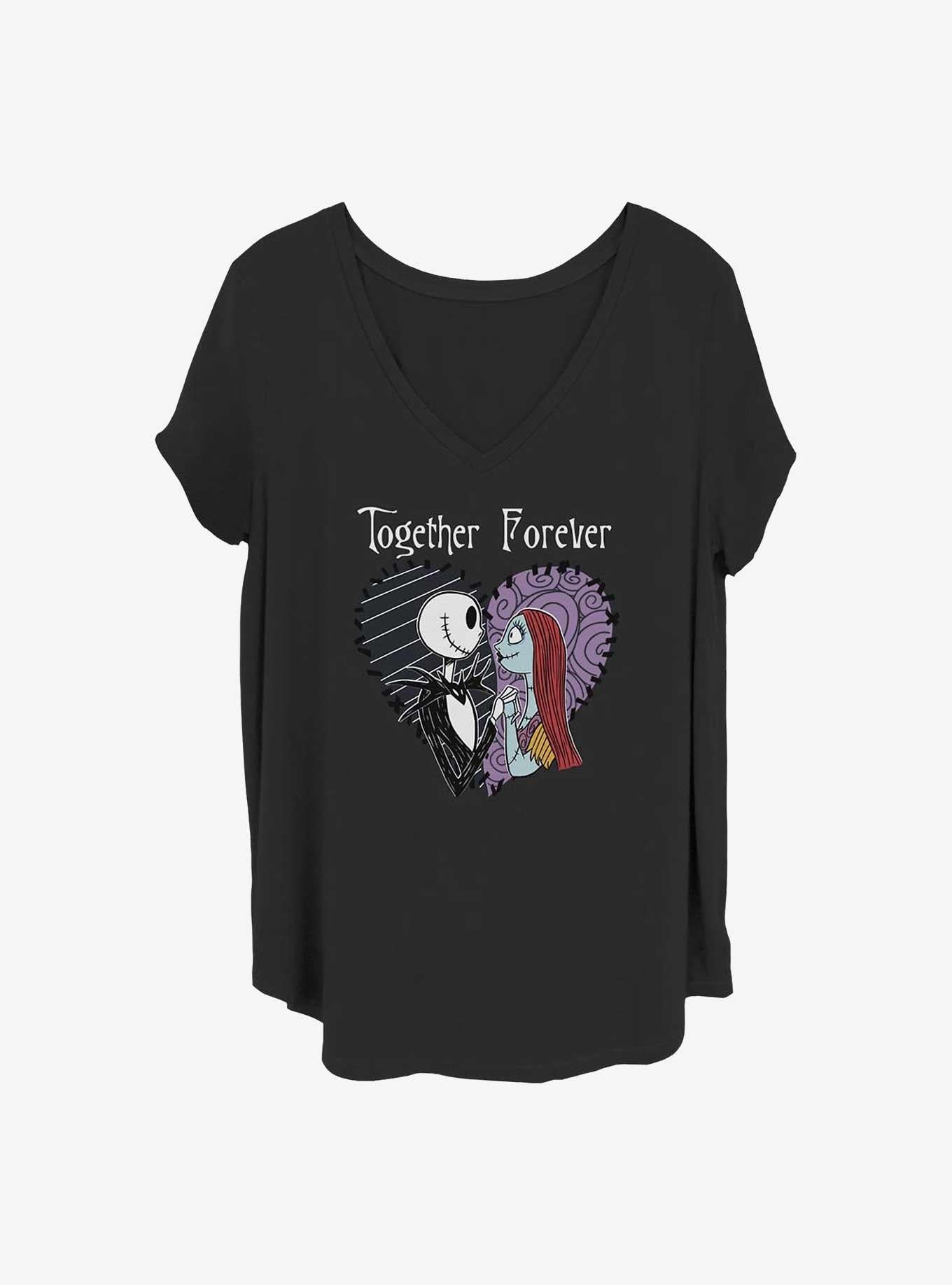 The Nightmare Before Christmas Jack Sally Together Forever Girls T-Shirt Plus Size T-Shirt | Exclusive Art Design | Must-Have Style