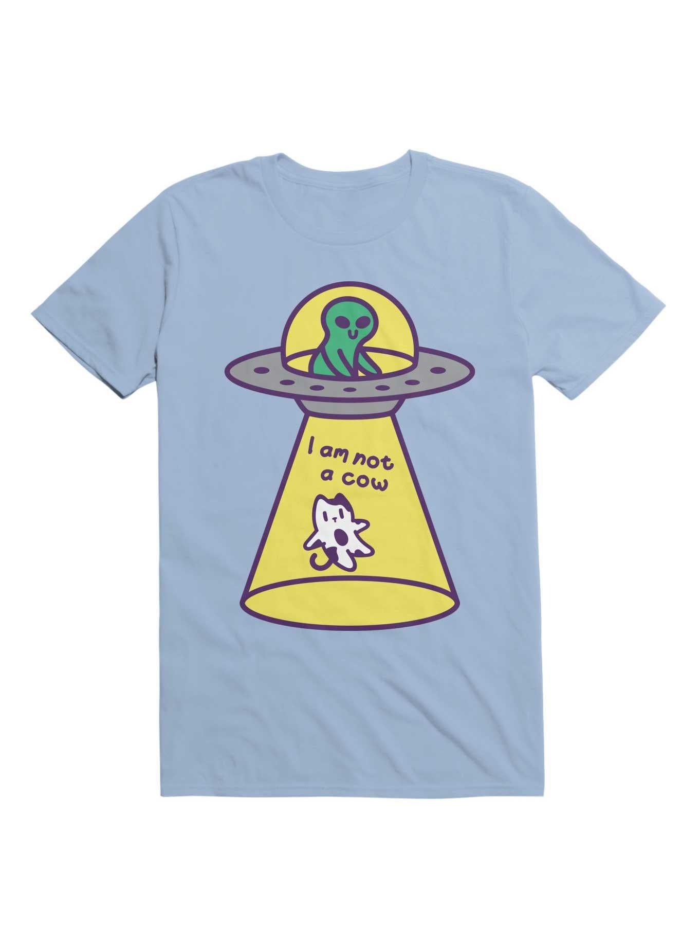 Kawaii Cat Abduction By Alien T Shirt T Shirt Comfort Fit Humor Gift
