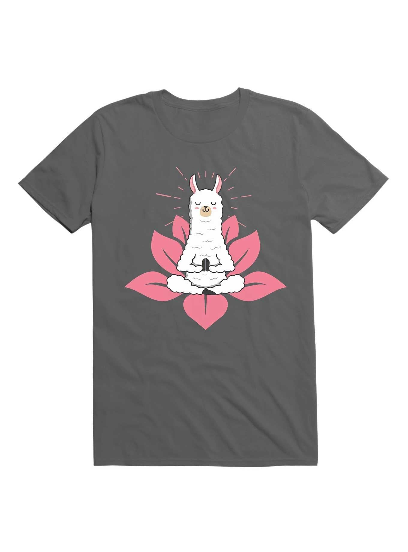 Kawaii Cute Llama Doing Yoga Llamaste Namaste Funny Meditation T Shirt T Shirt Viral TikTok Best Seller Look