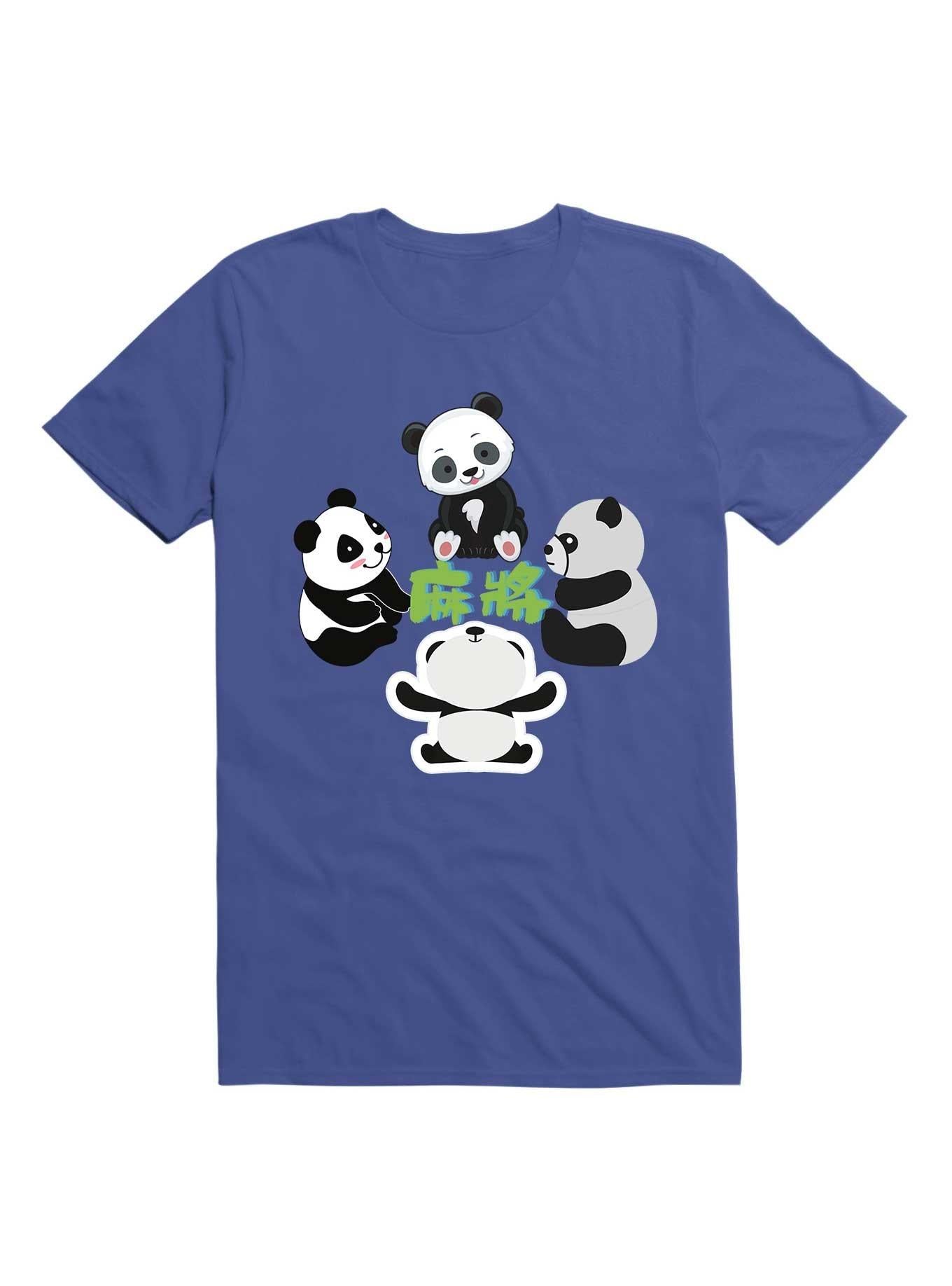 Kawaii Mahjong Panda Cute Funny T Shirt T Shirt Comfort Fit Funny Quote