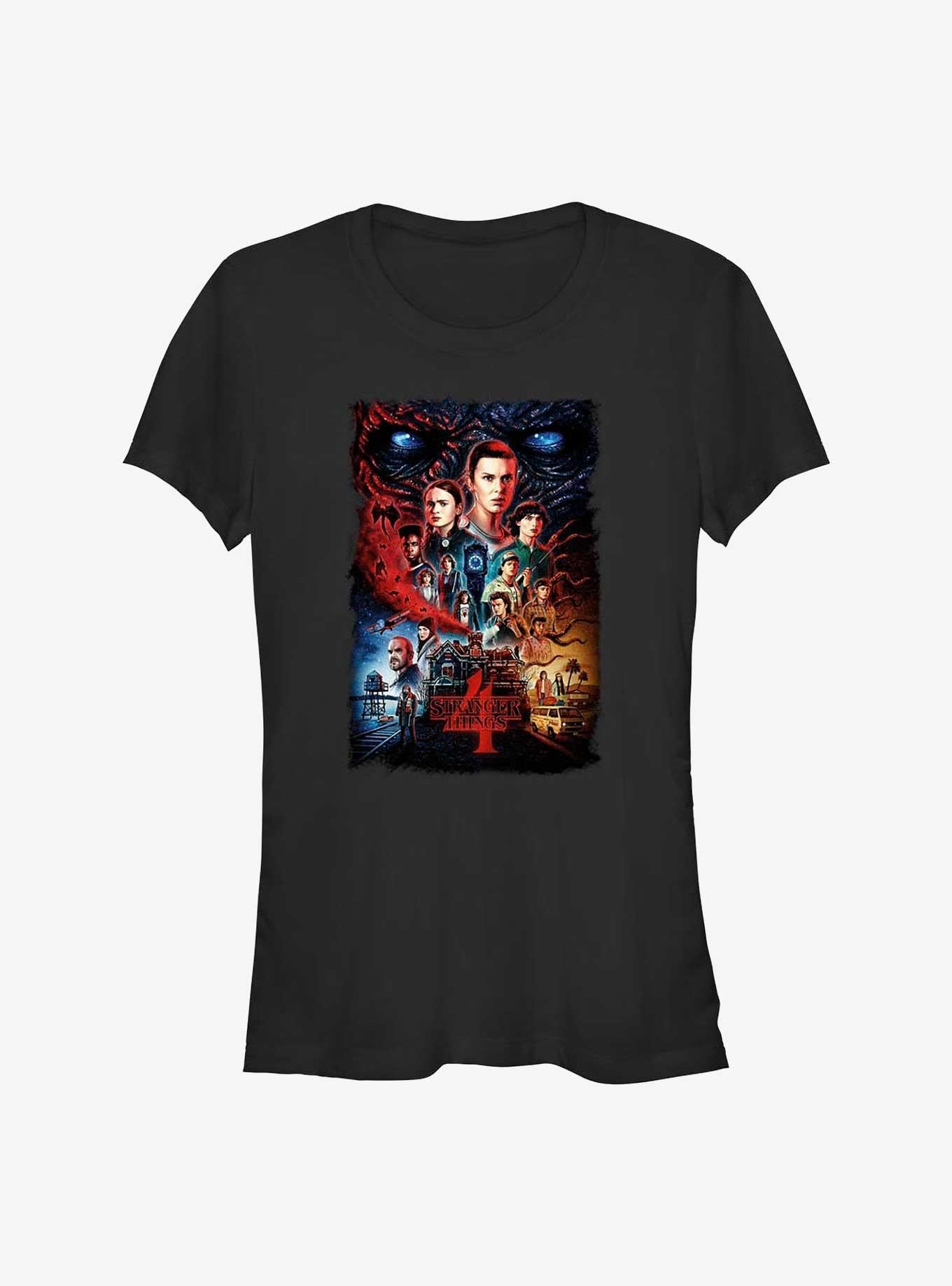 Stranger Things Season 4 Poster Girls T Shirt T Shirt Premium Print Best Seller Look