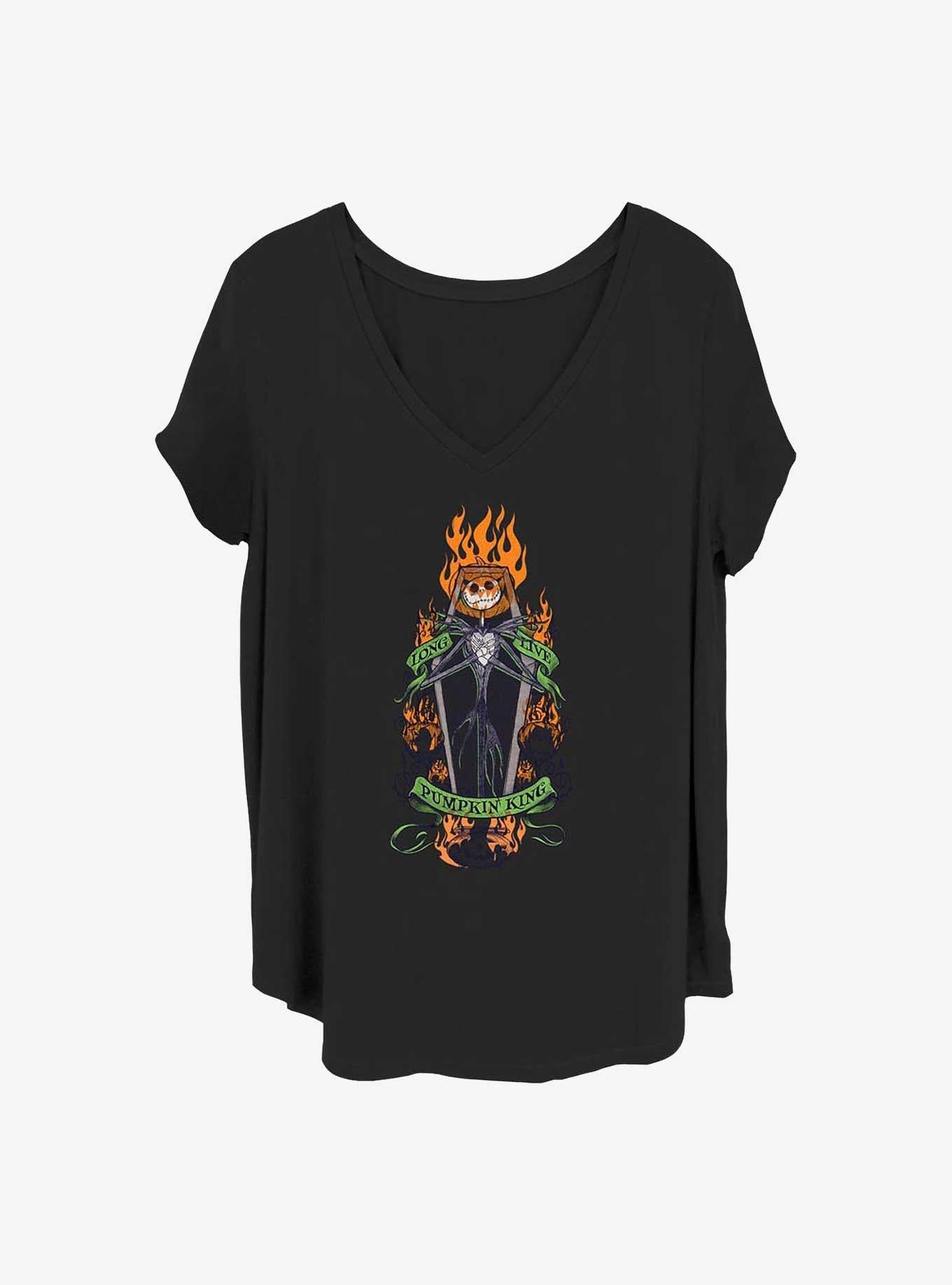 Disney The Nightmare Before Christmas Long Live Pumpkin King Girls T-Shirt Plus Size T-Shirt | Vintage Graphic Vibe | Top Pick For Fans