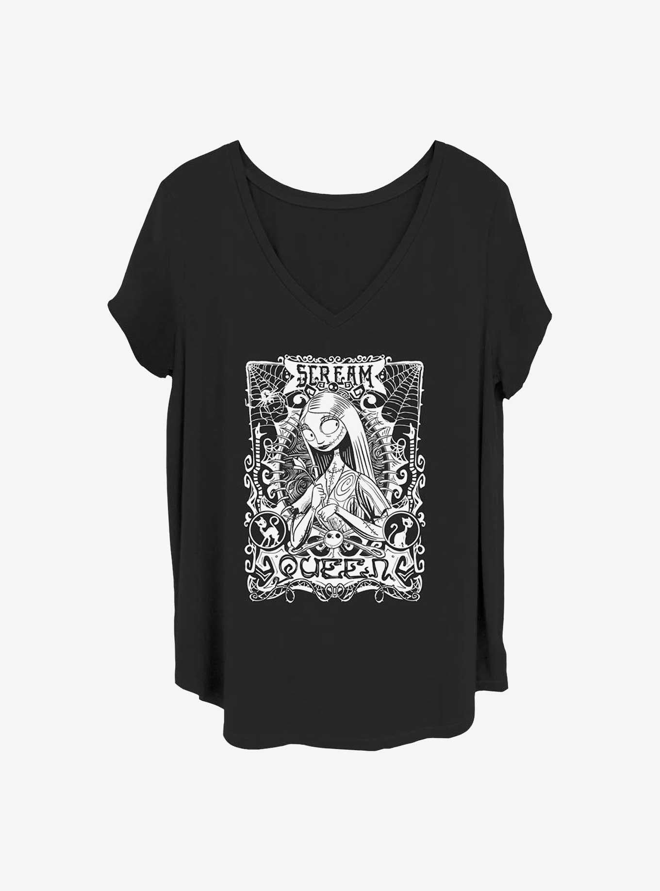 Disney The Nightmare Before Christmas Sally Scream Queen Girls T-Shirt Plus Size T-Shirt | Vintage Graphic Vibe | Great Gift Idea