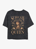 Disney The Nightmare Before Christmas Sally Scream Queen Mineral Wash Crop Girls T-Shirt T-Shirt | Vintage Graphic Vibe | Top Pick For Fans