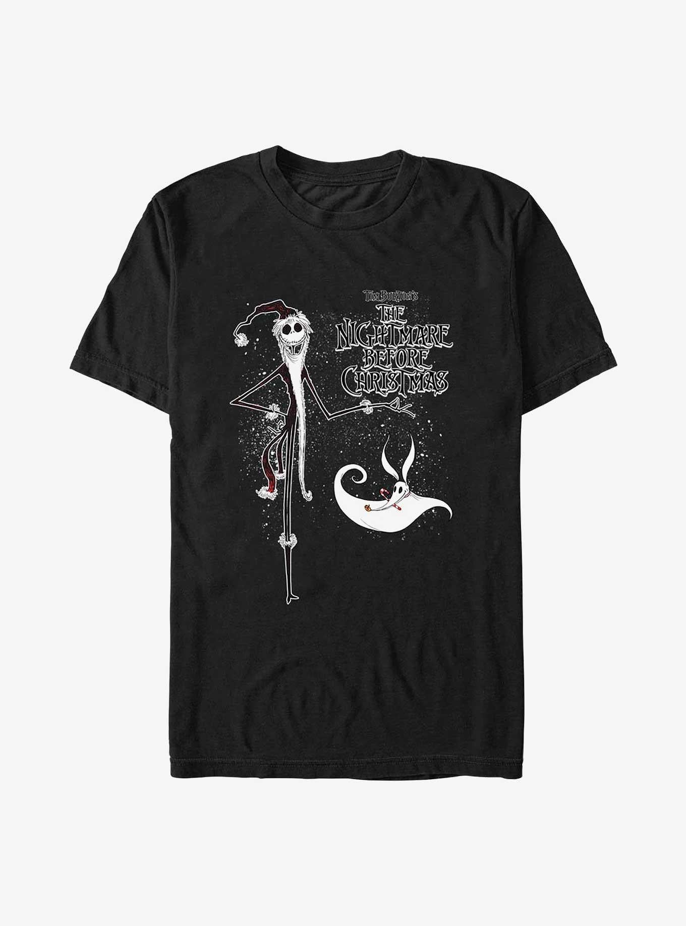 Disney The Nightmare Before Christmas Santa Jack and Zero T-Shirt T-Shirt | Bold Graphic Edition | Perfect For Daily Wear