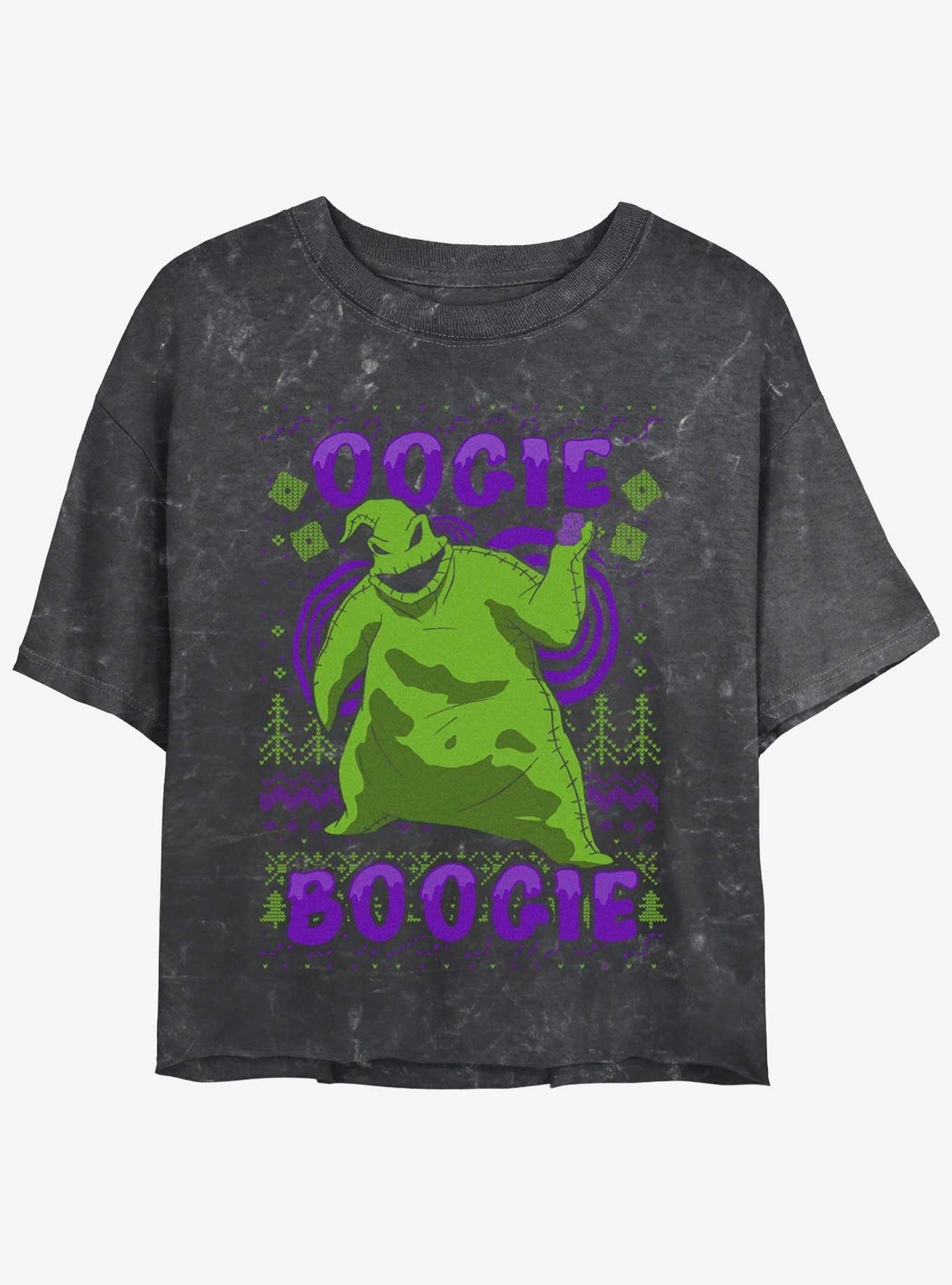 Disney The Nightmare Before Christmas Oogie Boogie Christmas Mineral Wash Girls Crop T-Shirt T-Shirt | High-Quality Print | High Demand Item