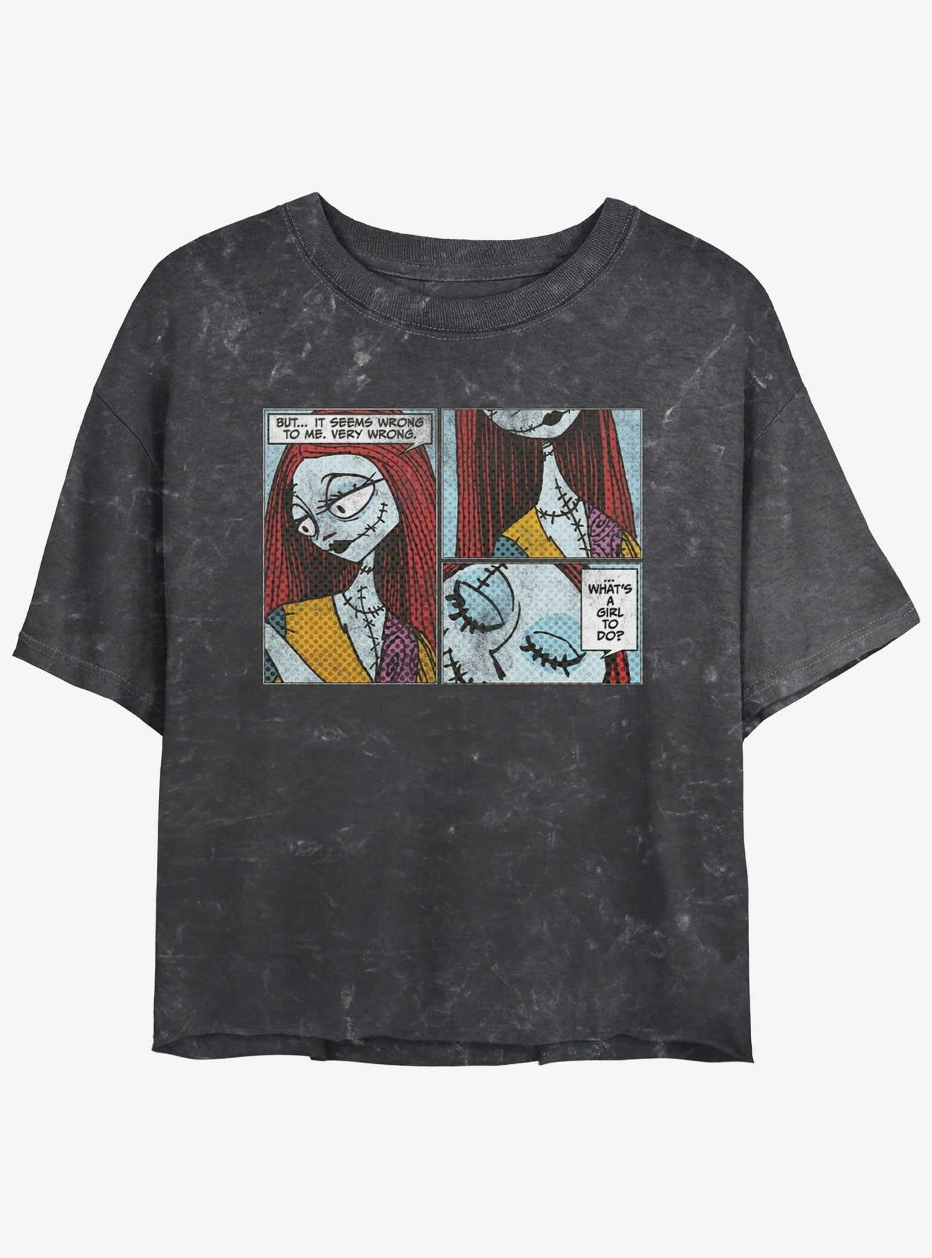 The Nightmare Before Christmas Sally Comic Mineral Wash Girls Crop T-Shirt T-Shirt | Fan Favorite Style | Must-Have Style