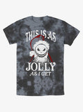 Disney The Nightmare Before Christmas Jolly Santa Jack Tie-Dye T-Shirt T-Shirt | Fan Favorite Style | Great Gift Idea