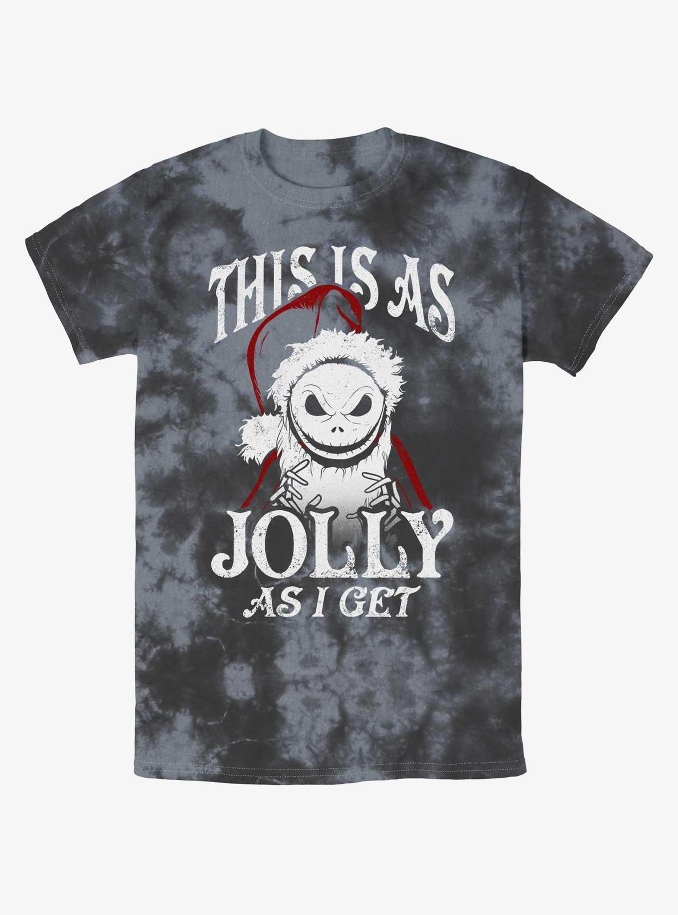 Disney The Nightmare Before Christmas Jolly Santa Jack Tie-Dye T-Shirt T-Shirt | Fan Favorite Style | Great Gift Idea