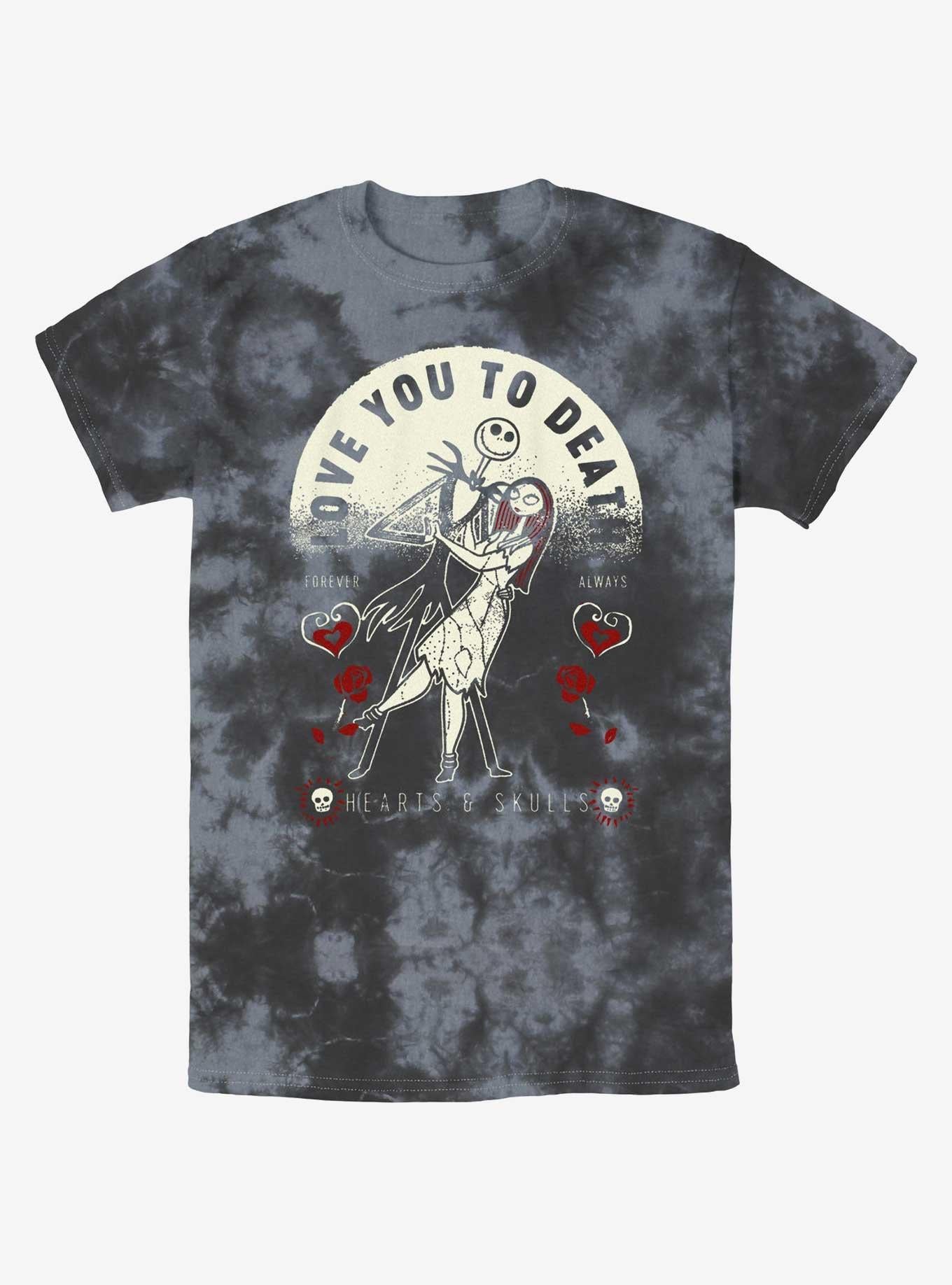 The Nightmare Before Christmas Jack Sally Love You To Death Tie-Dye T-Shirt T-Shirt | Exclusive Art Design | Great Gift Idea
